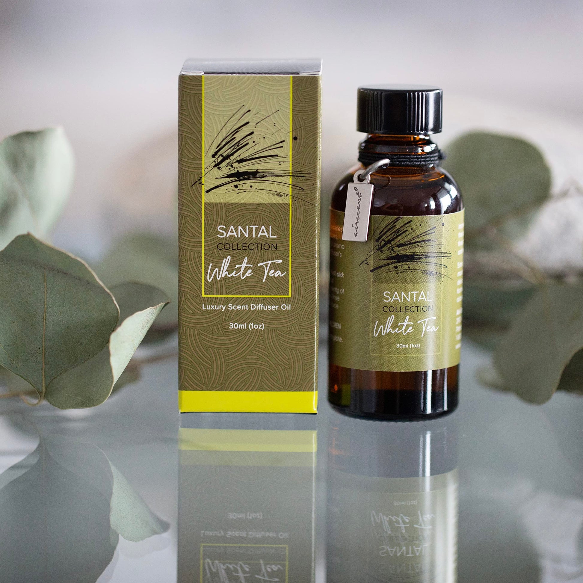 Santal White Tea Diffuser Oil - Air-Scent Aroma and Essential Oil Blend for Aromatherapy Diffusers - 30 Milliliter Air-ScentAu supplements