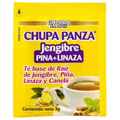 Tea CHUPA Panza, Tea Based ONGINGER Root, PINNEAPPLE, Flaxseed & Cinnamon GN+VidaUS supplements