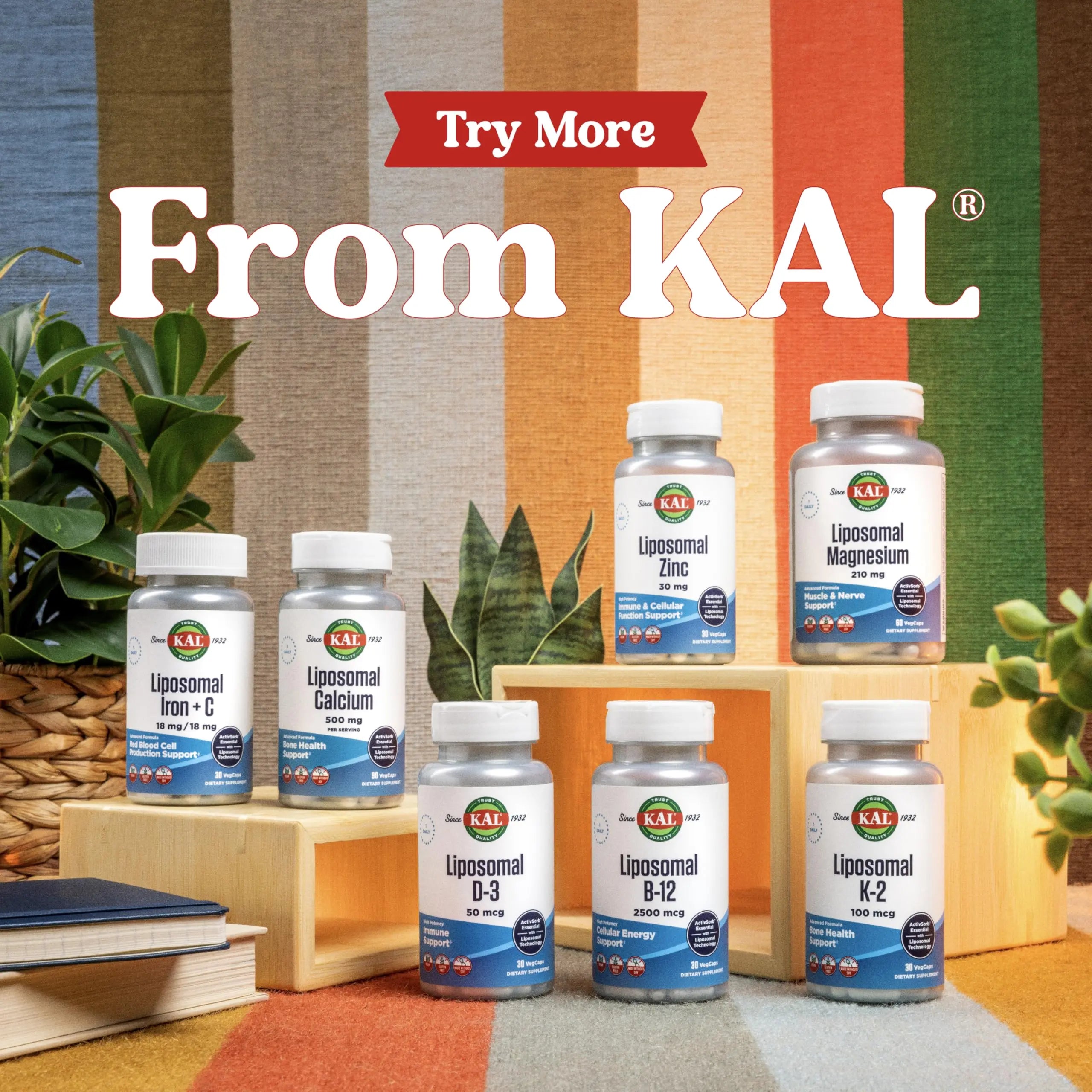 KAL Liposomal Multivitamin - High Potency Liposomal Vitamin C, D-3, and More - Men and Women Multivitamin KALAu supplements