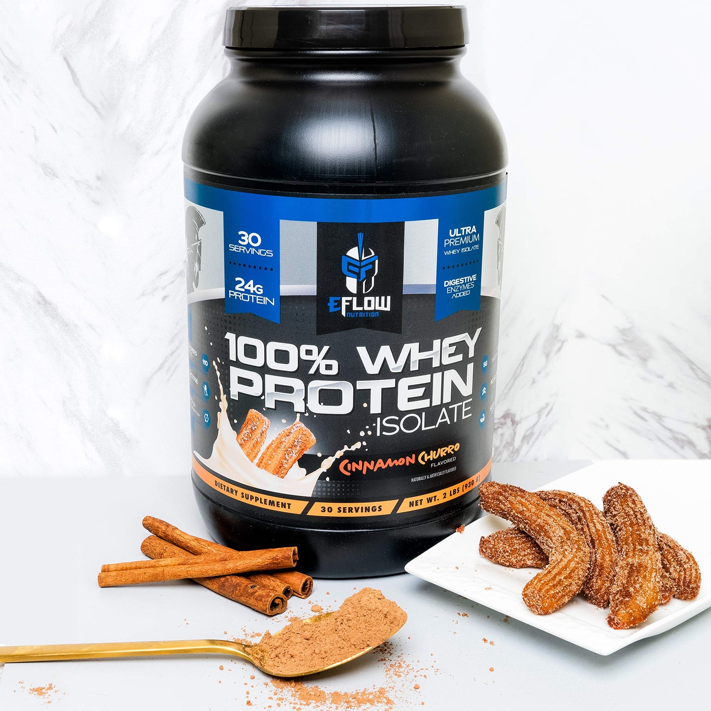 eFlow Nutrition 100% Whey Protein Isolate - Lactose-Free Digestive Enzymes Added eFlow NutritionUS supplements