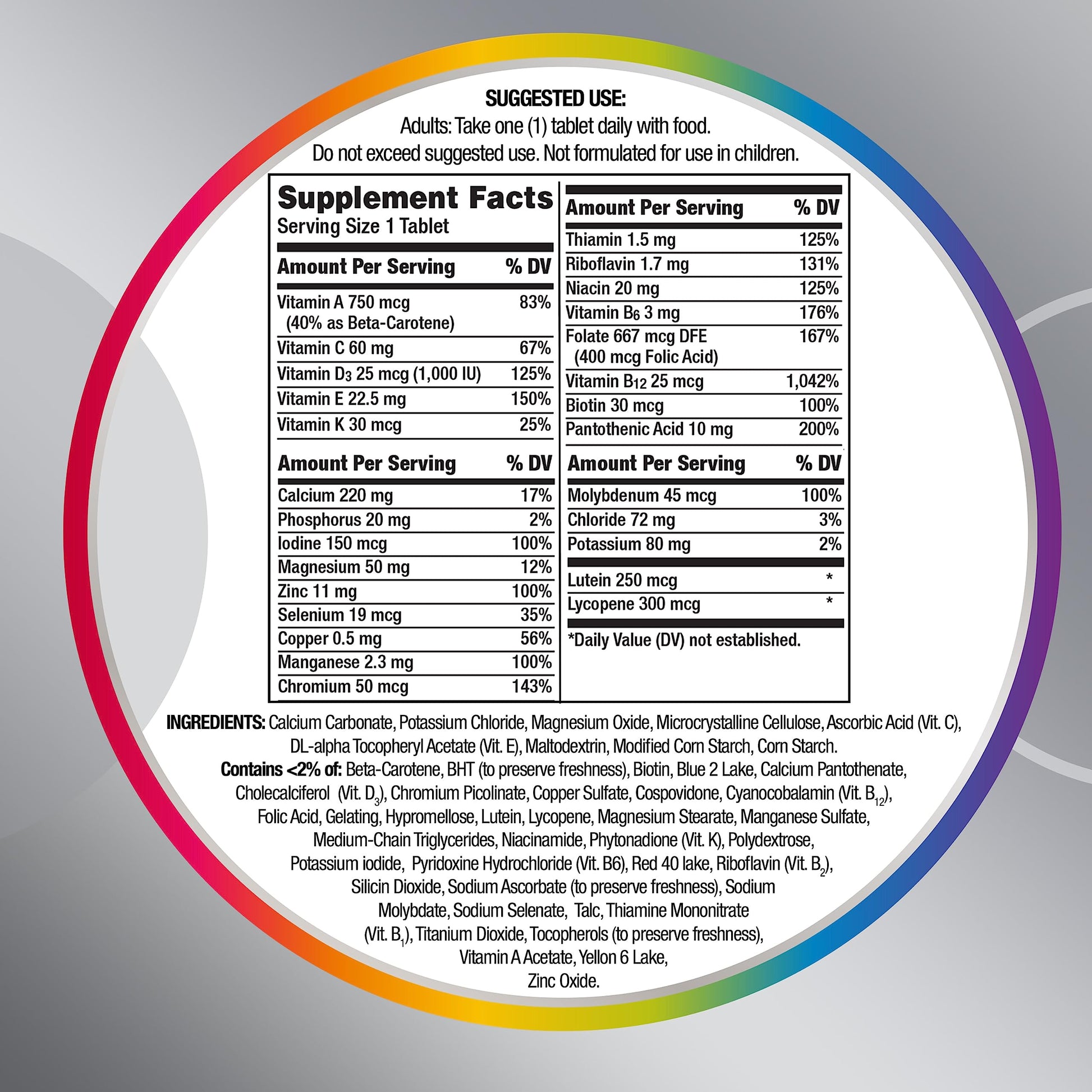Centrum Silver Multivitamin for Adults 50 Plus, Multivitamin/Multimineral Supplement, Vitamin D3, B-Vitamins, Gluten Free CentrumAu supplements