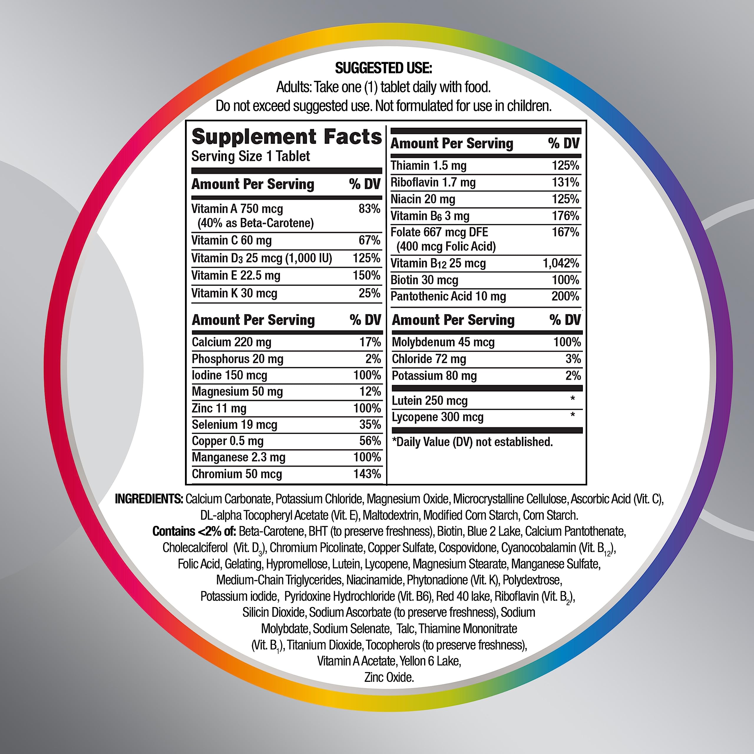 Centrum Silver Multivitamin for Adults 50 Plus, Multivitamin/Multimineral Supplement, Vitamin D3, B-Vitamins, Gluten Free CentrumAu supplements