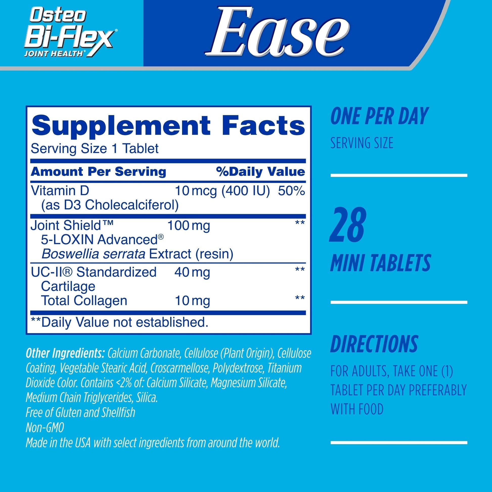 Osteo Bi-Flex Ease Advanced Triple Action with Vitamin D Joint Supplements, Mini-Tablets, 28 Count Osteo Bi-FlexAu supplements