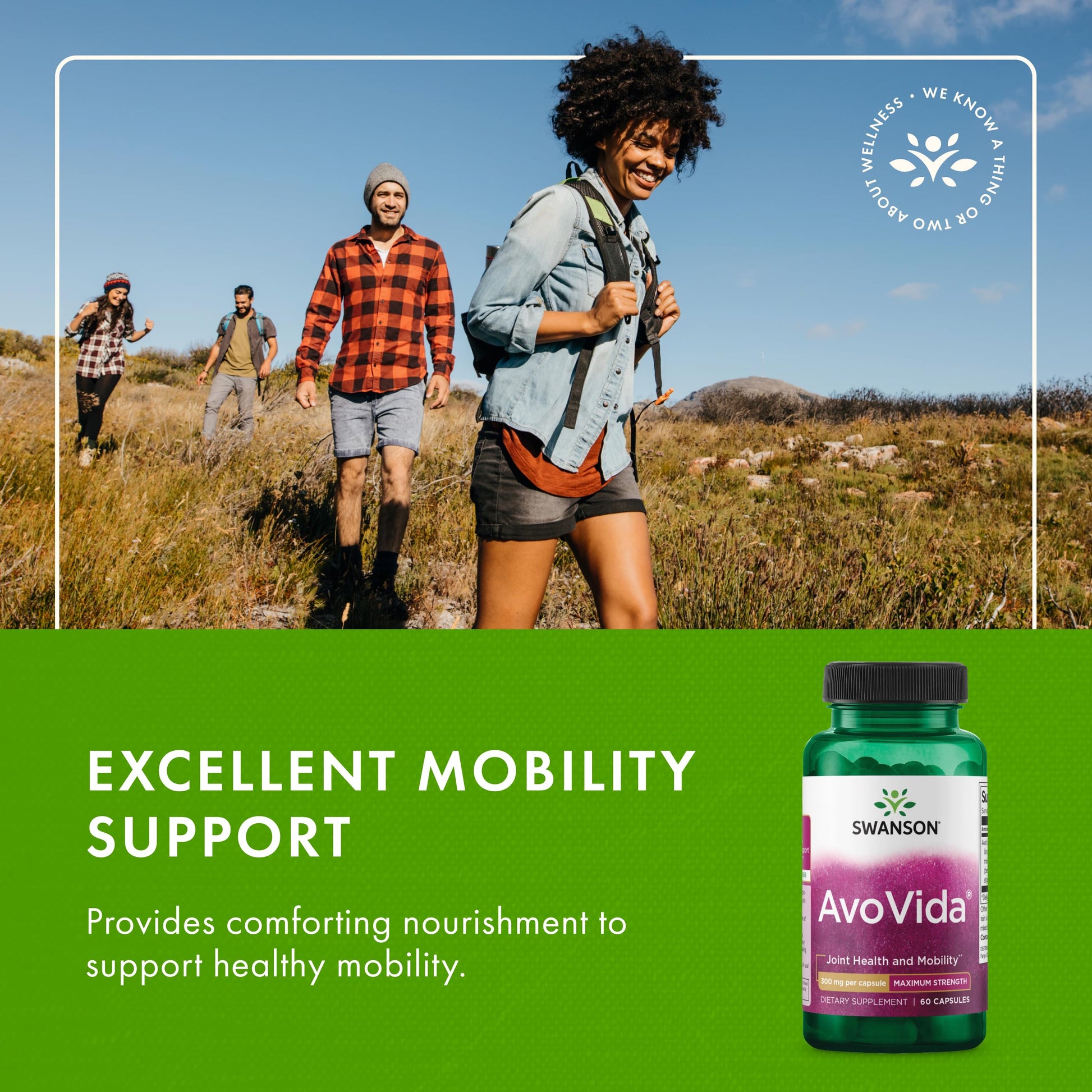 Swanson AvoVida - Natural Supplement Promoting Joint Health & Mobility - Avocado & Soybean Unsaponifiables to Support Cartilage & Tissue Health - (60 Capsules, 300mg Each) (1 Pack) SwansonAu supplements