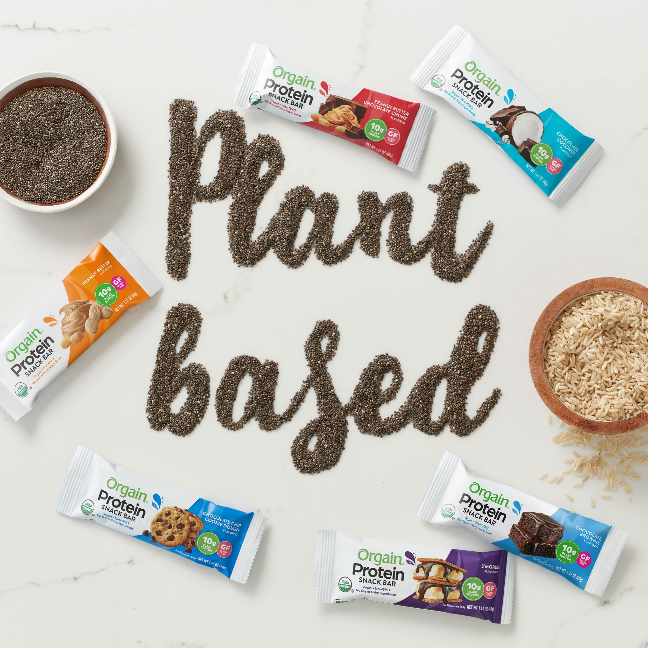 Orgain Organic Vegan Protein Bars, Smores - 10g Plant Based Protein, Gluten Free Snack OrgainAu supplements