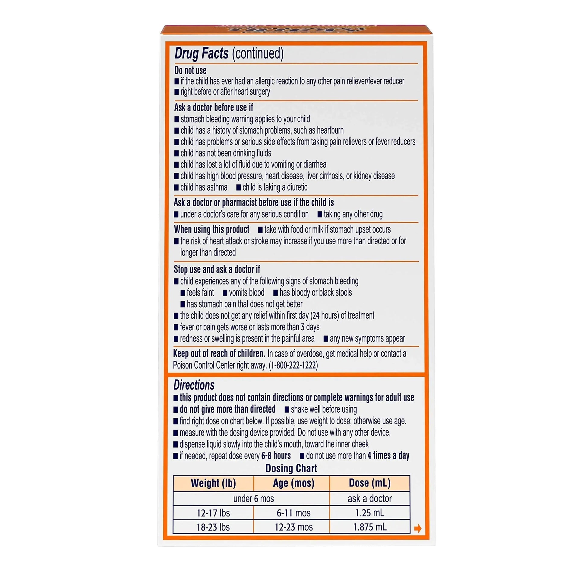 Concentrated Motrin Aspirin, 0.5 Fluid Ounce MotrinAu supplements