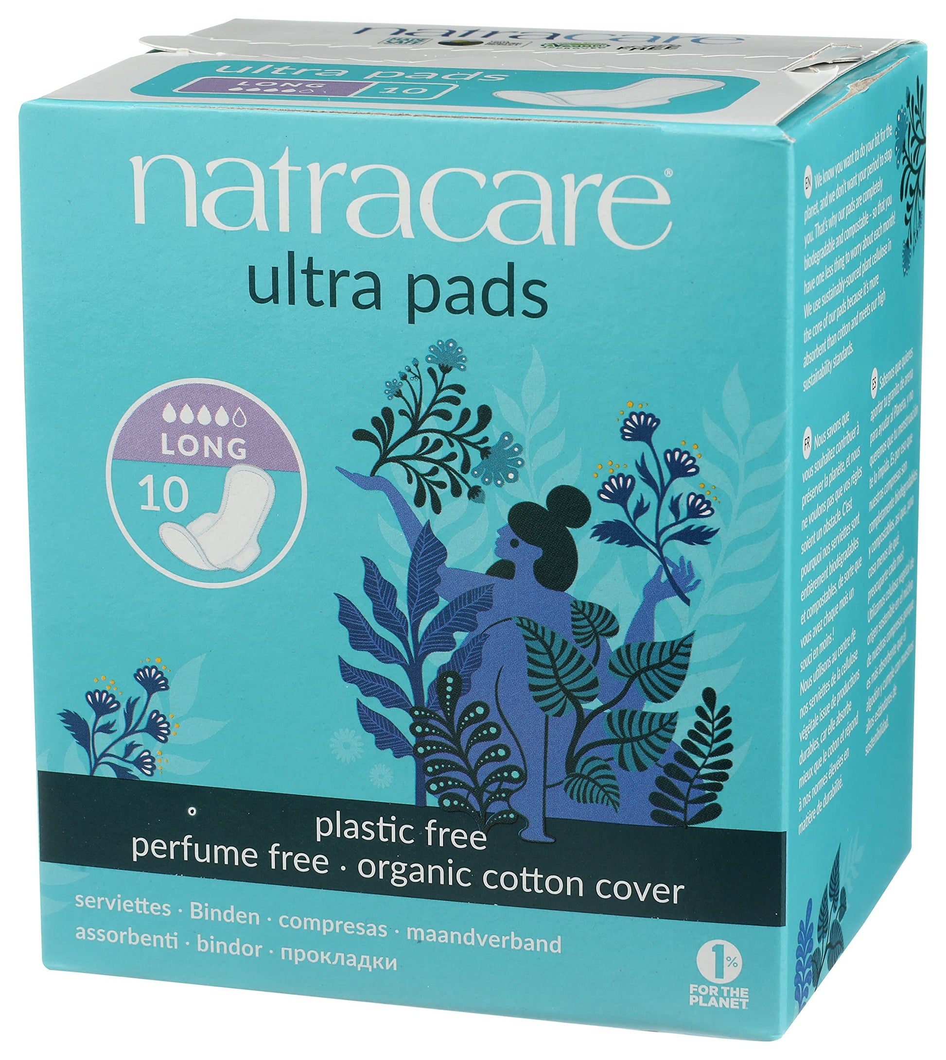 Natracare Slim Fitting Ultra Pads with Wings, Long, Made with Certified Organic Cotton NATRACAREAu supplements