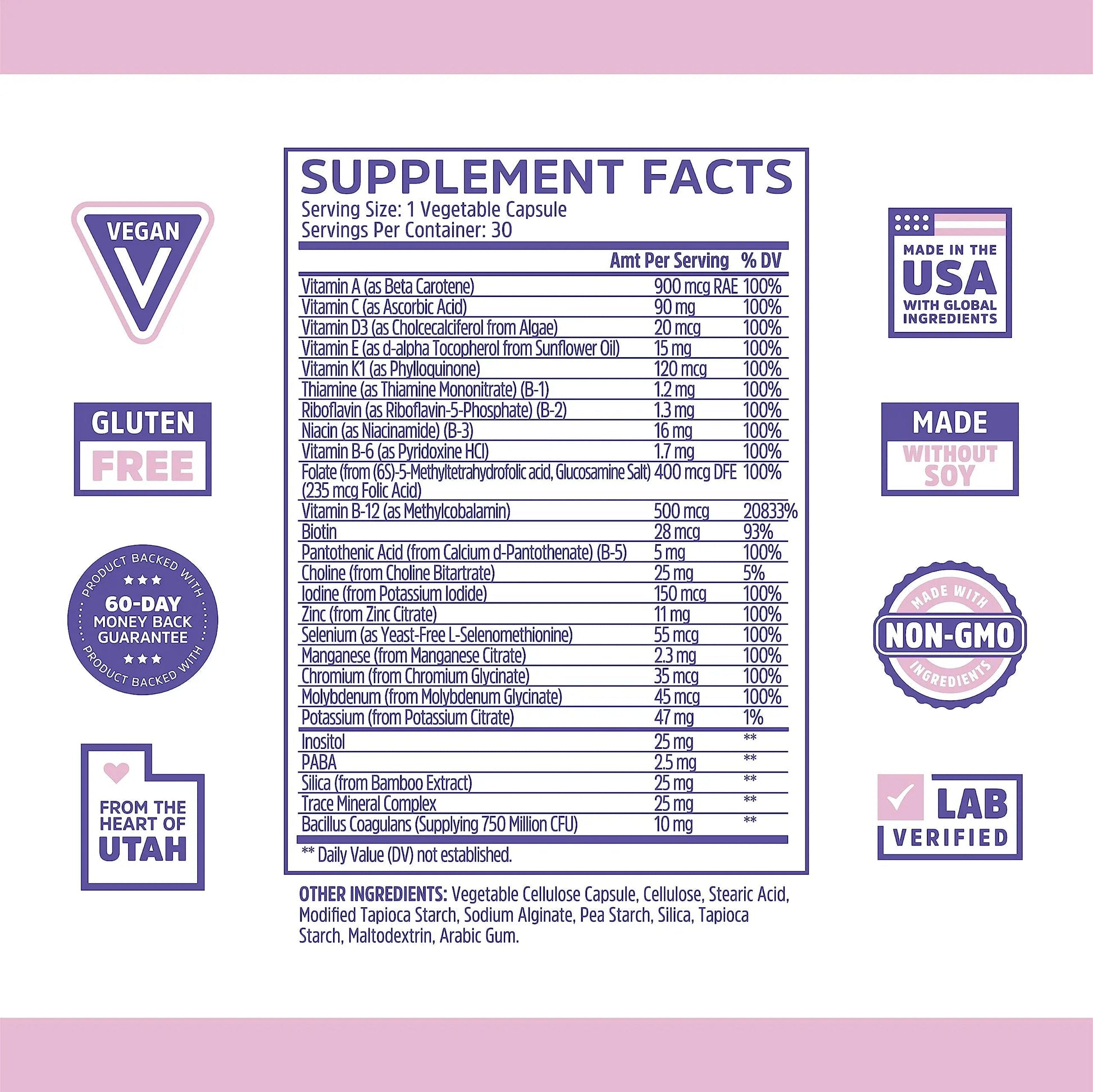 Zhou Daily Boost - Probiotic Multivitamin for Women & Men, Immune Support, Antioxidant & Eye Health Supplement with Vitamin A, Vitamin C ZHOUAu supplements