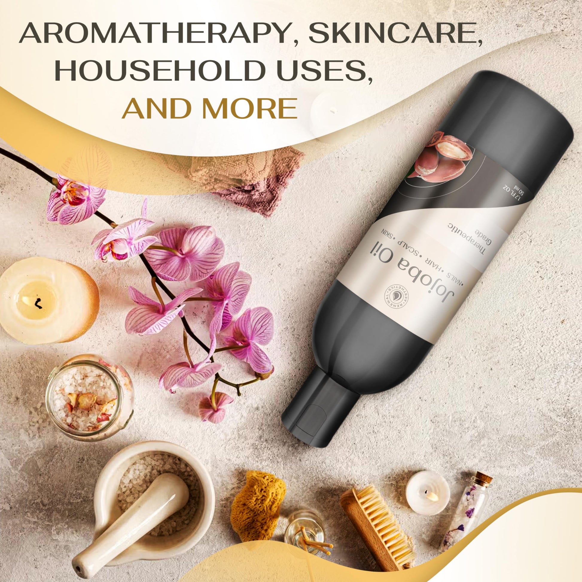 Sweet Oil - Hair and Skin Softener, Organic Natural Carrier Body Oil, Carrier Oil for Essential Oils - Massage Oil Renewal AestheticsAu supplements