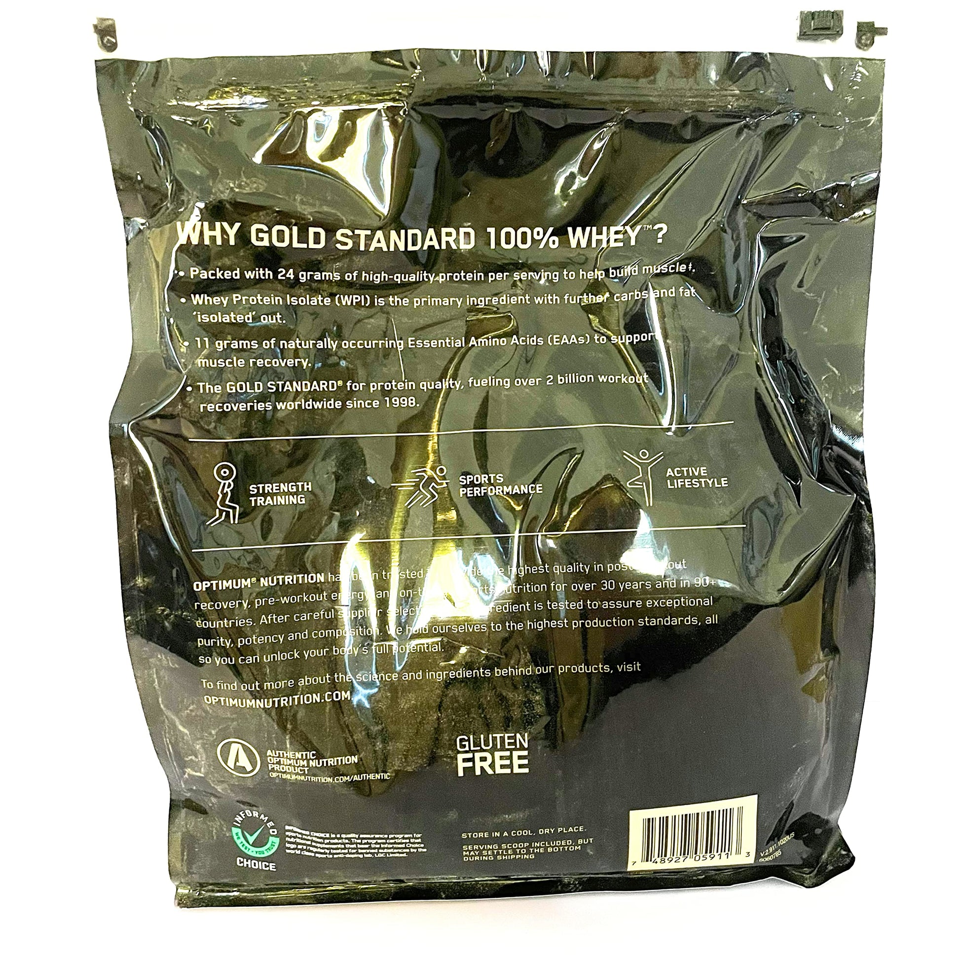 100% Whey Gold Standard, Extreme Milk Chocolate, 5 lb Optimum NutritionUS supplements