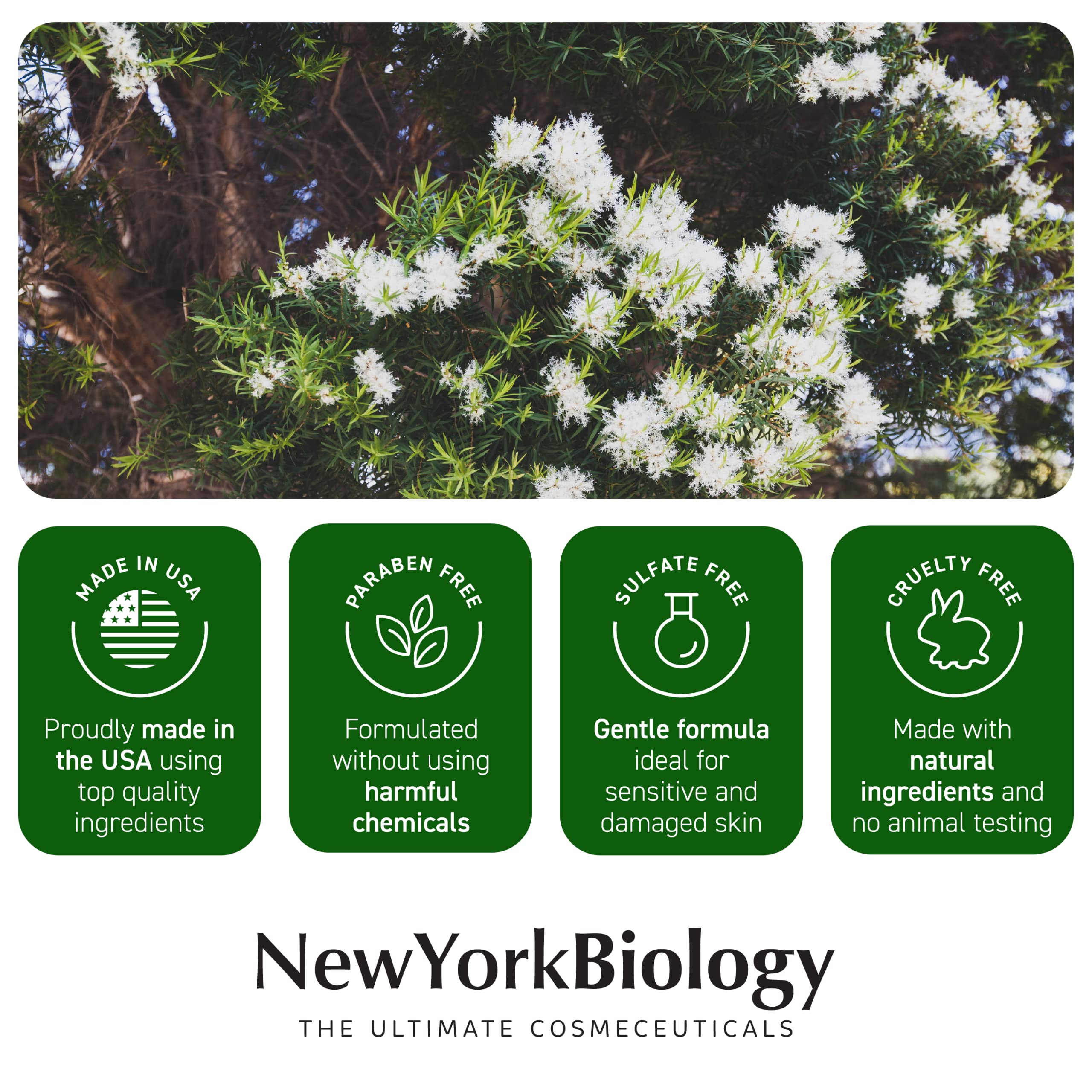 New York Biology Tea Tree Oil Foot Cream for Dry Cracked Feet, Athletes Foot, Nail Fungus NEW YORK BIOLOGY THE ULTIMATE COSMECEUTICALSUS supplements