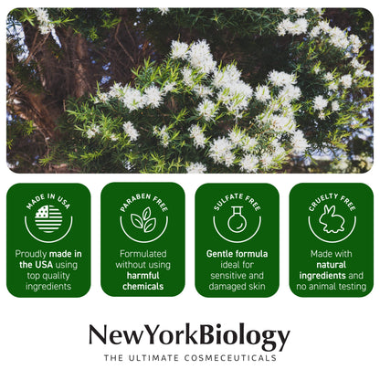 New York Biology Tea Tree Oil Foot Cream for Dry Cracked Feet, Athletes Foot, Nail Fungus NEW YORK BIOLOGY THE ULTIMATE COSMECEUTICALSUS supplements