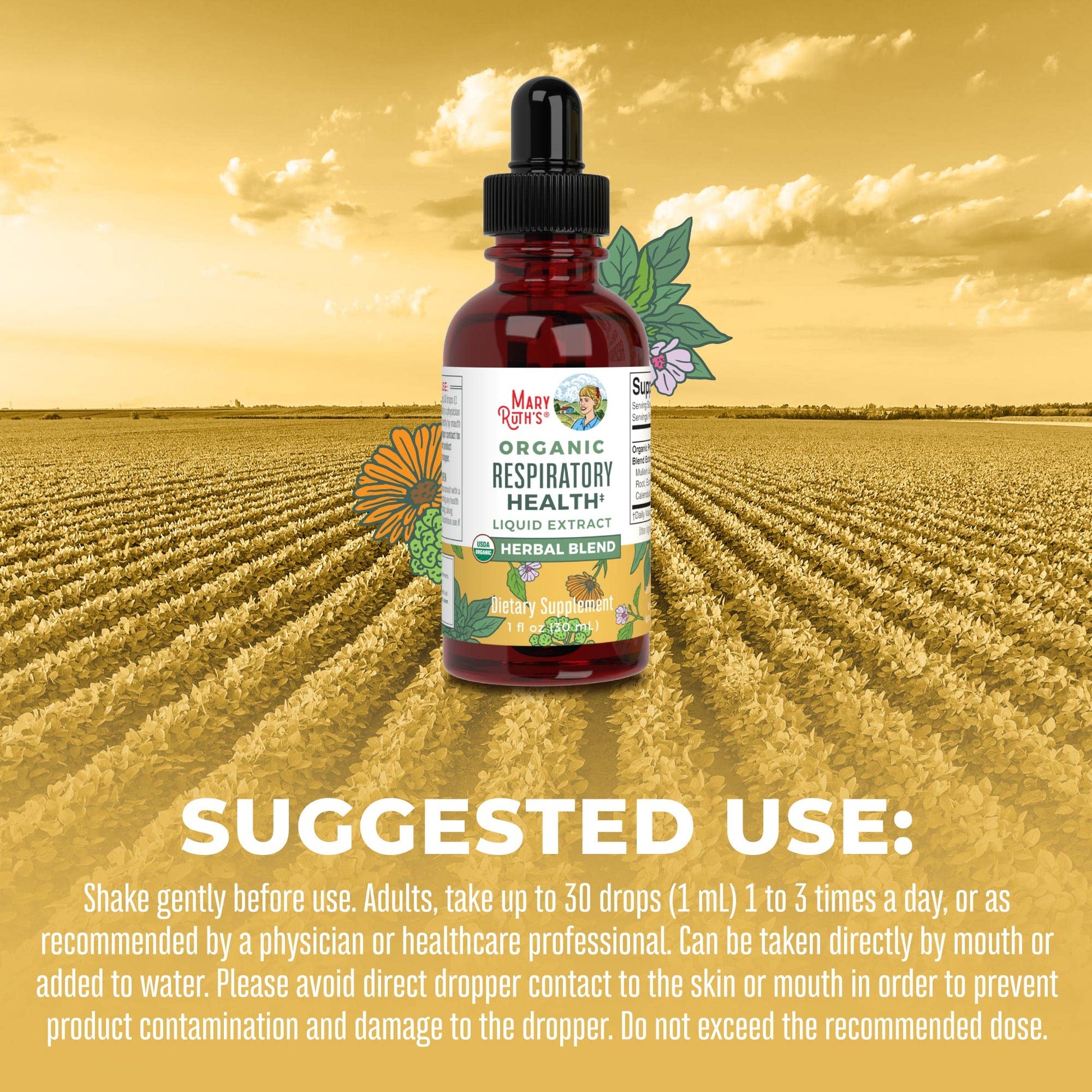 MaryRuth's | USDA Organic Respiratory Health Herbal Supplement Extract MaryRuth OrganicsAu supplements