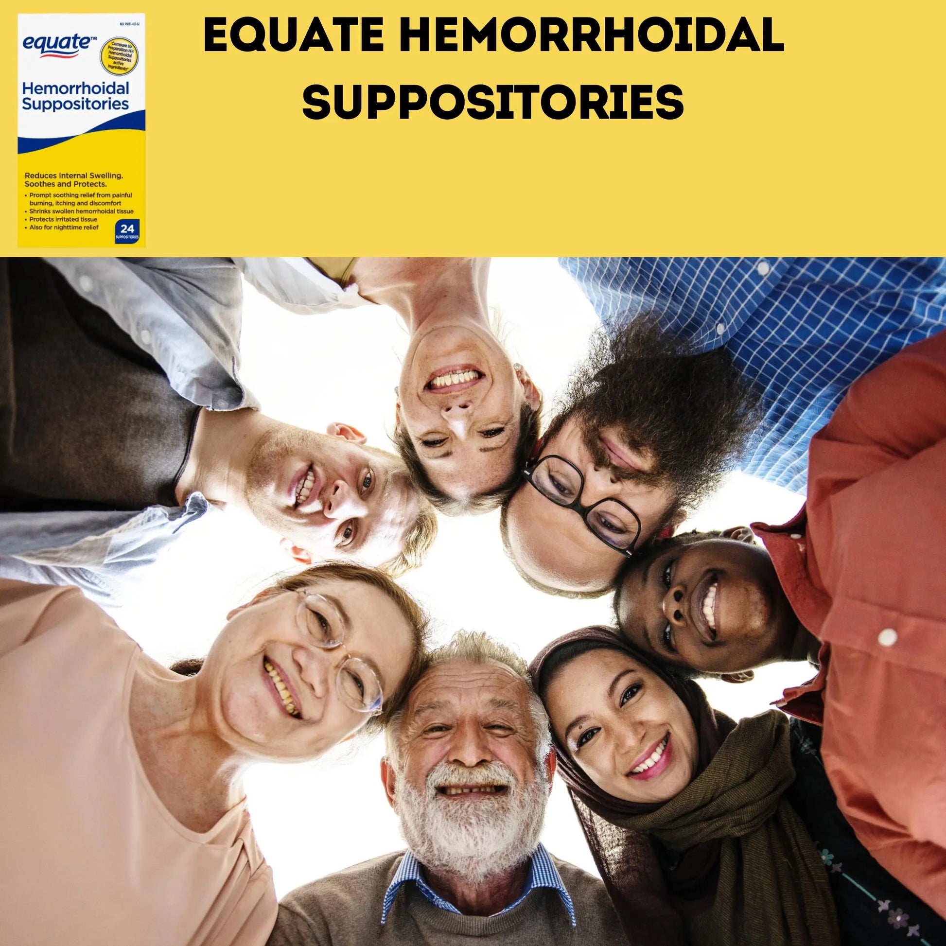Equate Hemorrhoidal Suppositories 24 Ct Pack of 01 24 Total + me Gusta Sticker ME GUSTA SHOPAu supplements