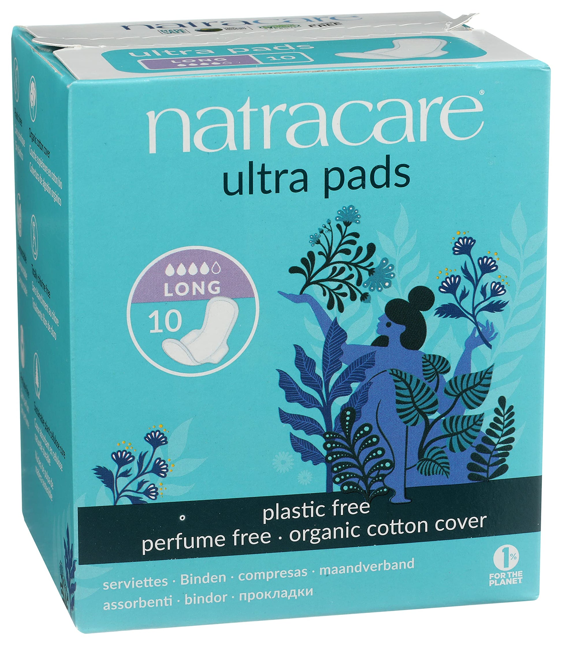 Natracare Slim Fitting Ultra Pads with Wings, Long, Made with Certified Organic Cotton NATRACAREAu supplements