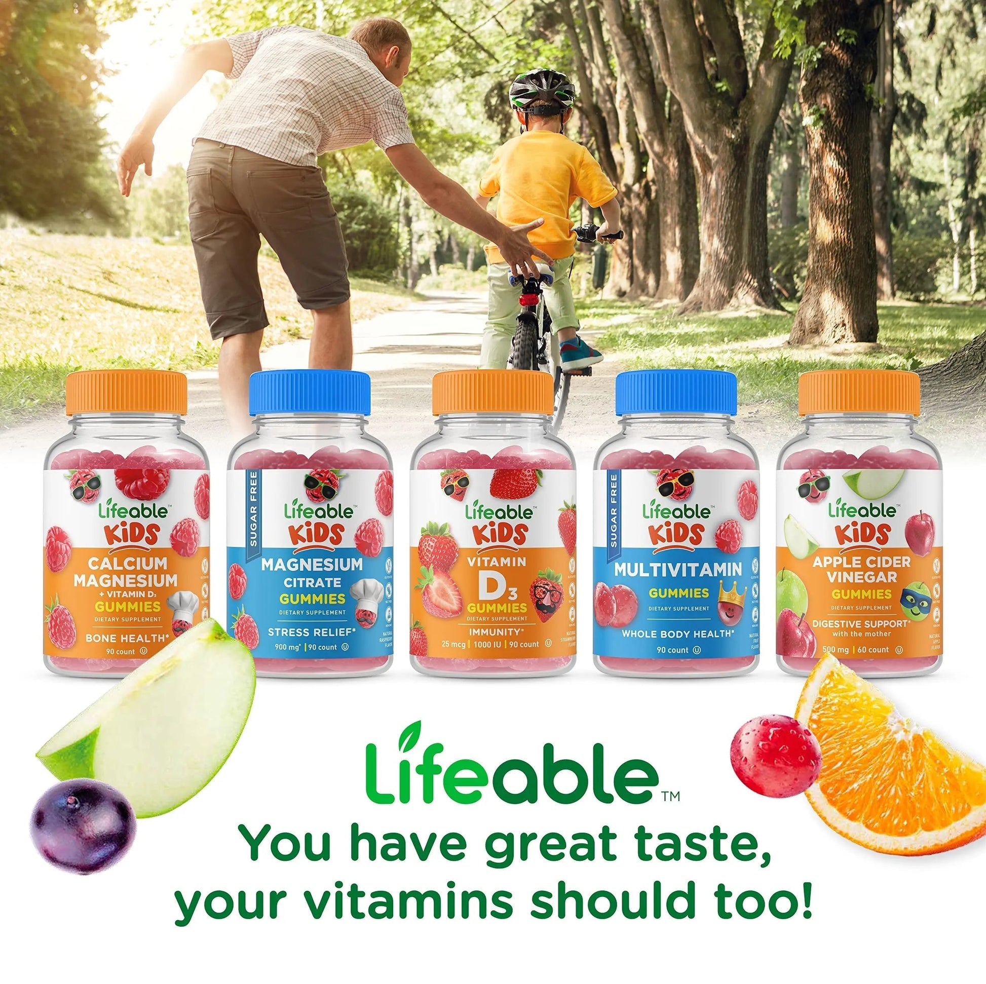Lifeable Turmeric Curcumin Kids + Multivitamin Kids, Gummies Bundle - Great Tasting, Vitamin Supplement LifeableAu supplements