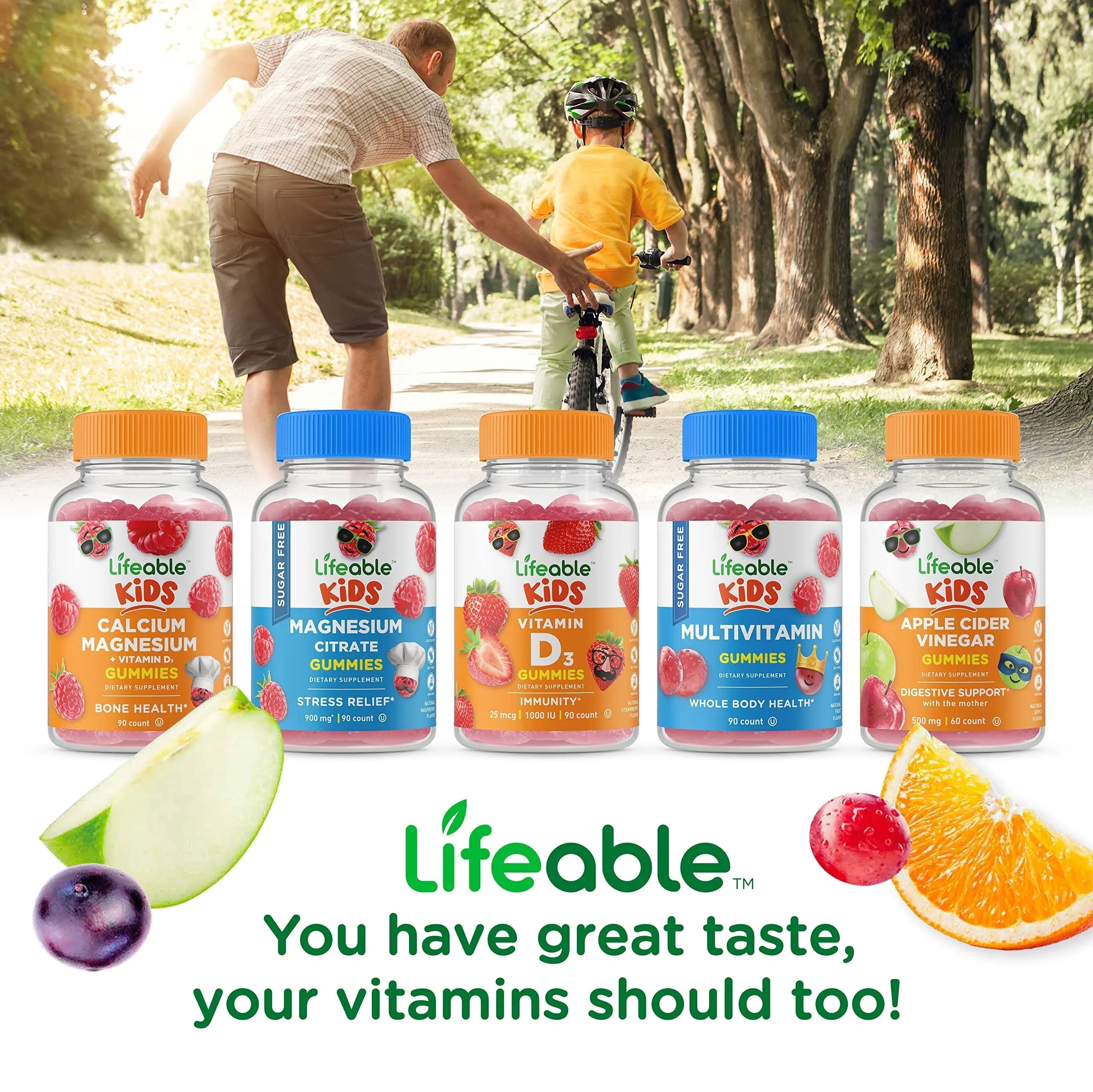 Lifeable Turmeric Curcumin Kids + Multivitamin Kids, Gummies Bundle - Great Tasting, Vitamin Supplement LifeableAu supplements