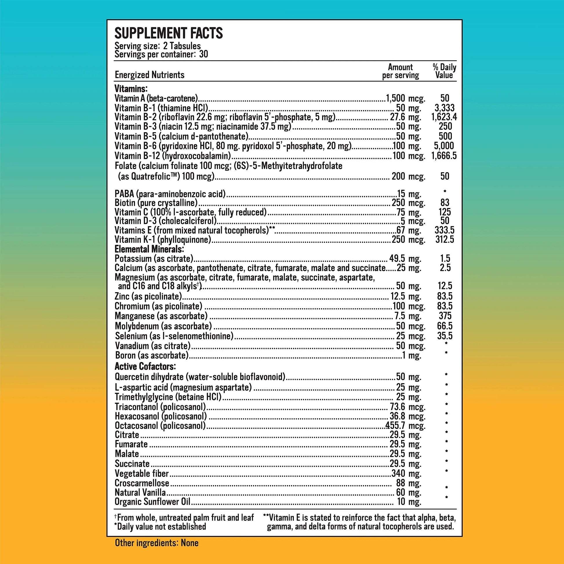 Energized Multi - Potent Multivitamin with 40 Fully Bioavailable Nutrients B Complex Vitamins, Vitamin D, Vitamin C, Vitamin K, Zinc, Quercetin Alkaline for LifeAu supplements