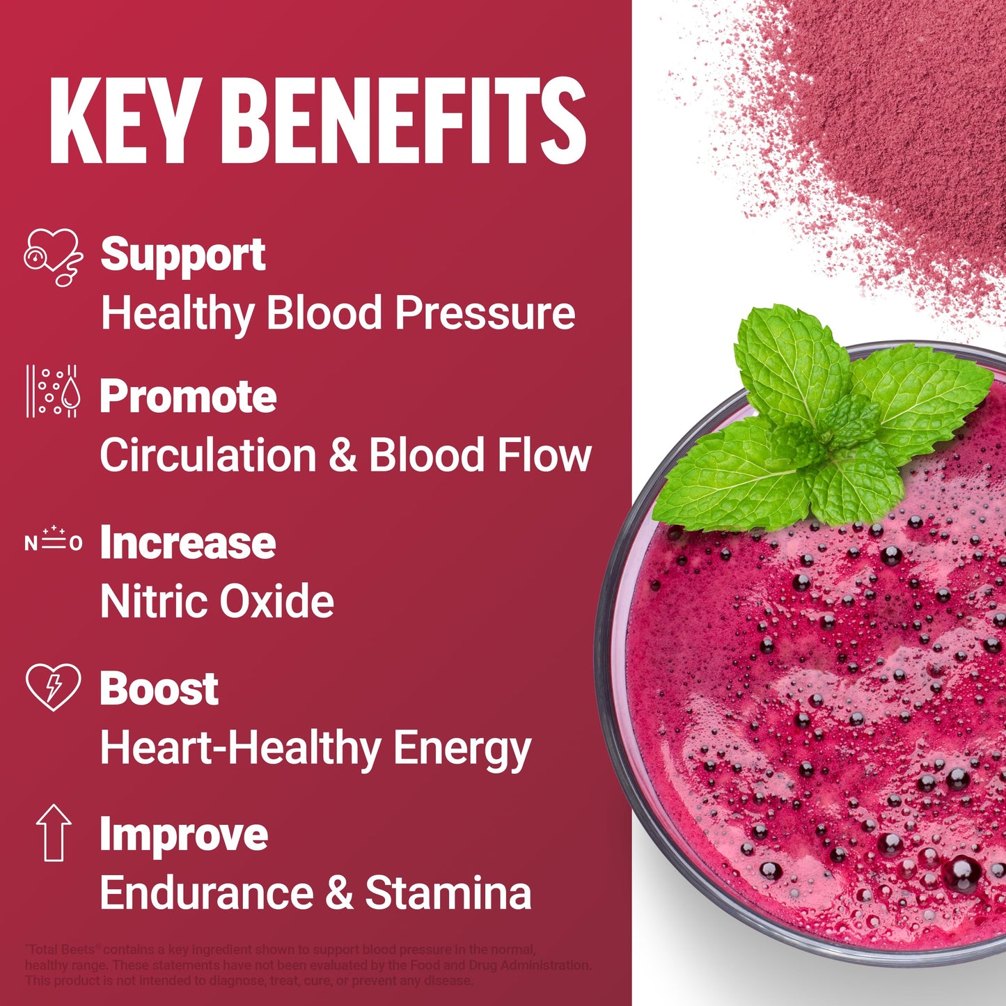 Force Factor Total Beets Drink Mix Superfood Powder with Nitrates to Support Circulation, Blood Flow, Nitric Oxide, Energy, Endurance, and Stamina Force FactorUS supplements