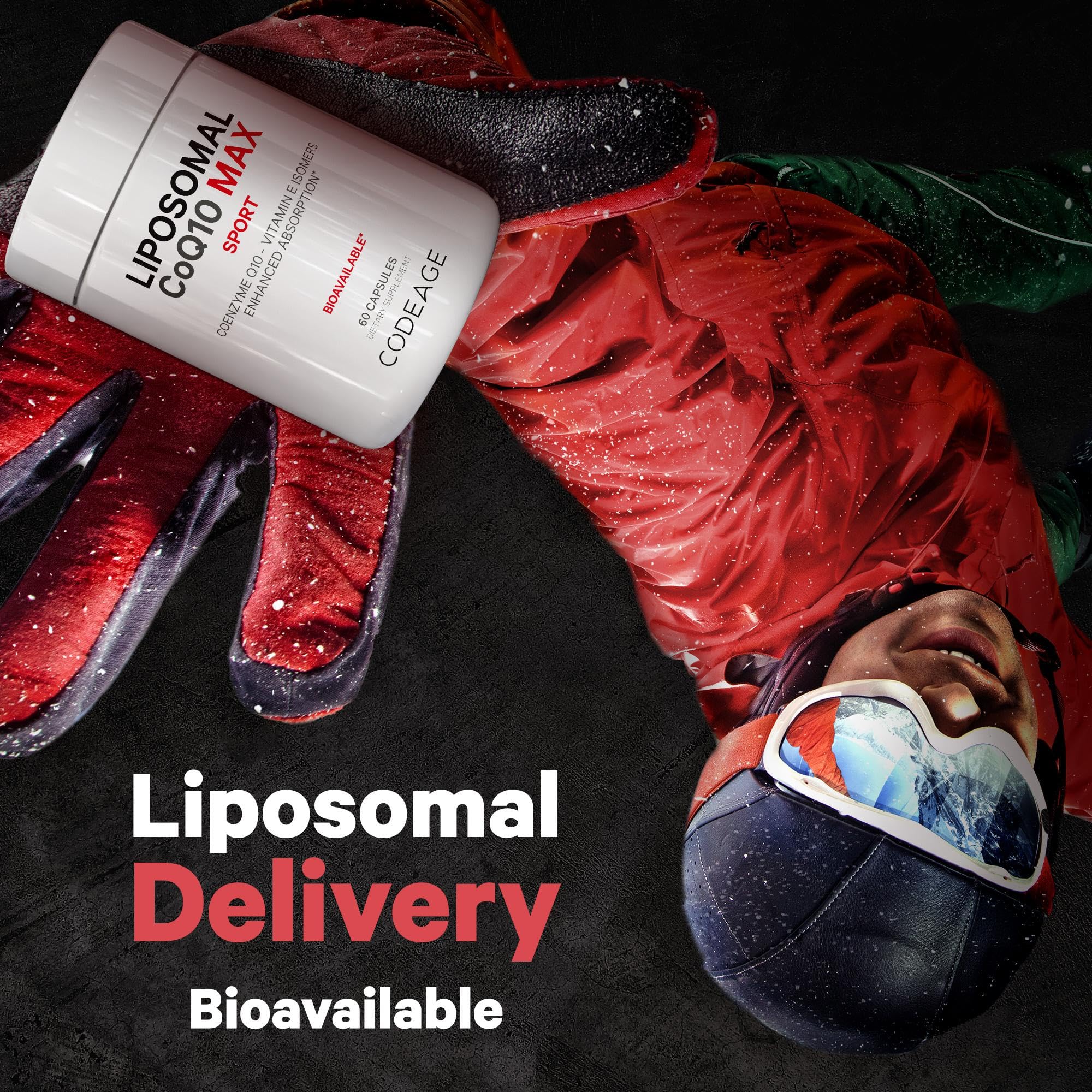 Codeage Liposomal CoQ10 Max Supplement - 250 mg Coenzyme Q10 with Vitamin E Isomers Tocopherols - 2-Month Supply - 1 Capsule Per Serving - Liposomal Delivery - Non-GMO, Gluten-Free - 60 Capsules CodeageAu supplements