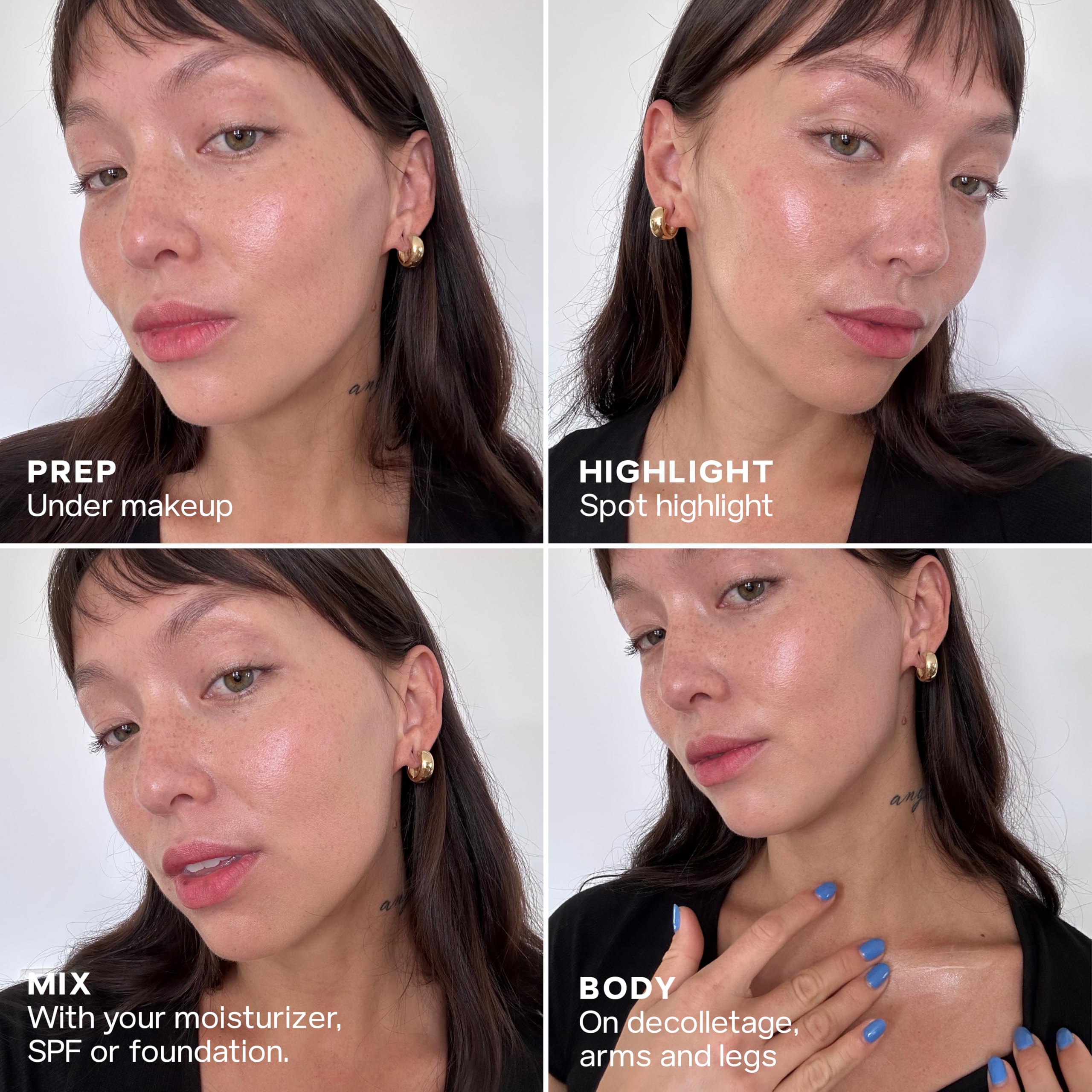Saie Glowy Super Gel - Hydrating Makeup Primer and Illuminating Glow Serum Enriched with Vitamin C and Squalane Oil - All-Over Liquid Highlighter Makeup for Instant Glass Skin - Starglow (1 oz) SaieAu supplements