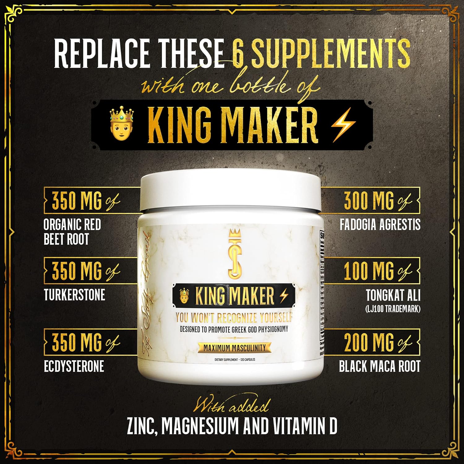 Top Shelf Grind King Maker, 13-in-1 Anabolic Supplement for Men to Increas Join Top Shelf GrindUS supplements