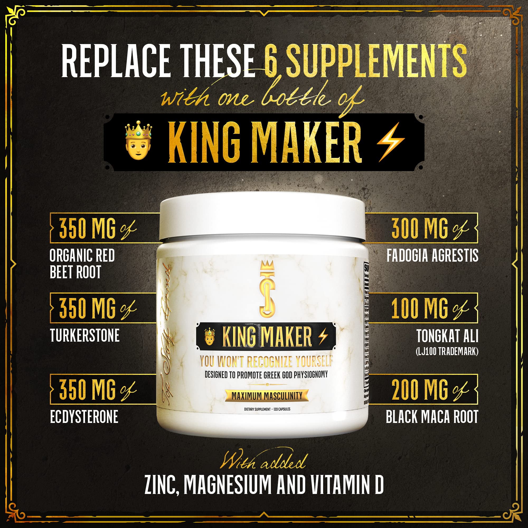Top Shelf Grind King Maker, 13-in-1 Anabolic Supplement for Men to Increase Stamina Join Top Shelf GrindUS supplements