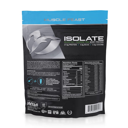Muscle Feast Grass-Fed Whey Protein Isolate, All Natural Hormone Free Pasture Raised Muscle FeastUS supplements