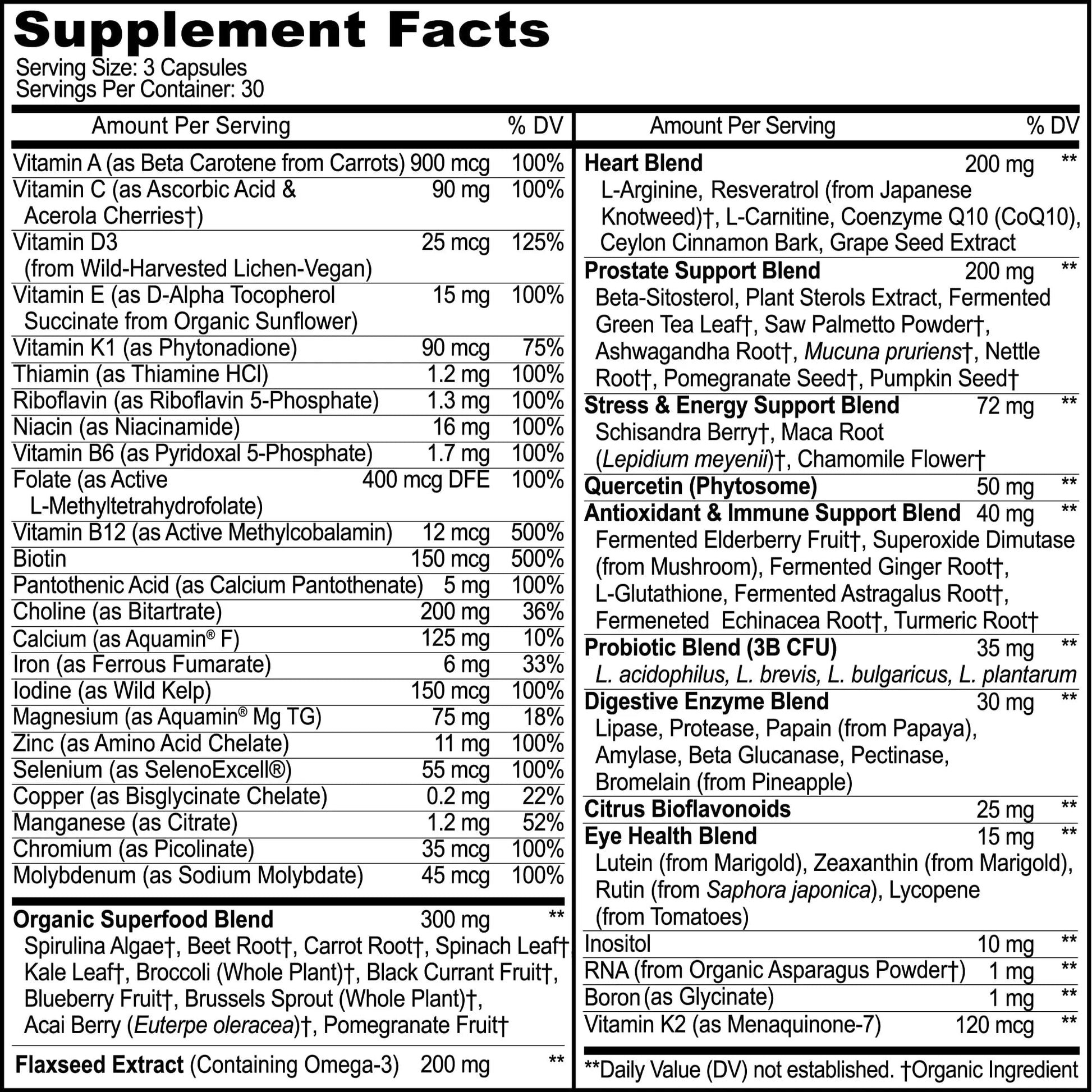 Methylated Mens Multivitamins - Daily Mens Vitamins with 44 Organic Whole Food - Multivitamin for Men with Iron & Fermented Nutrients MoxyVitesAu supplements