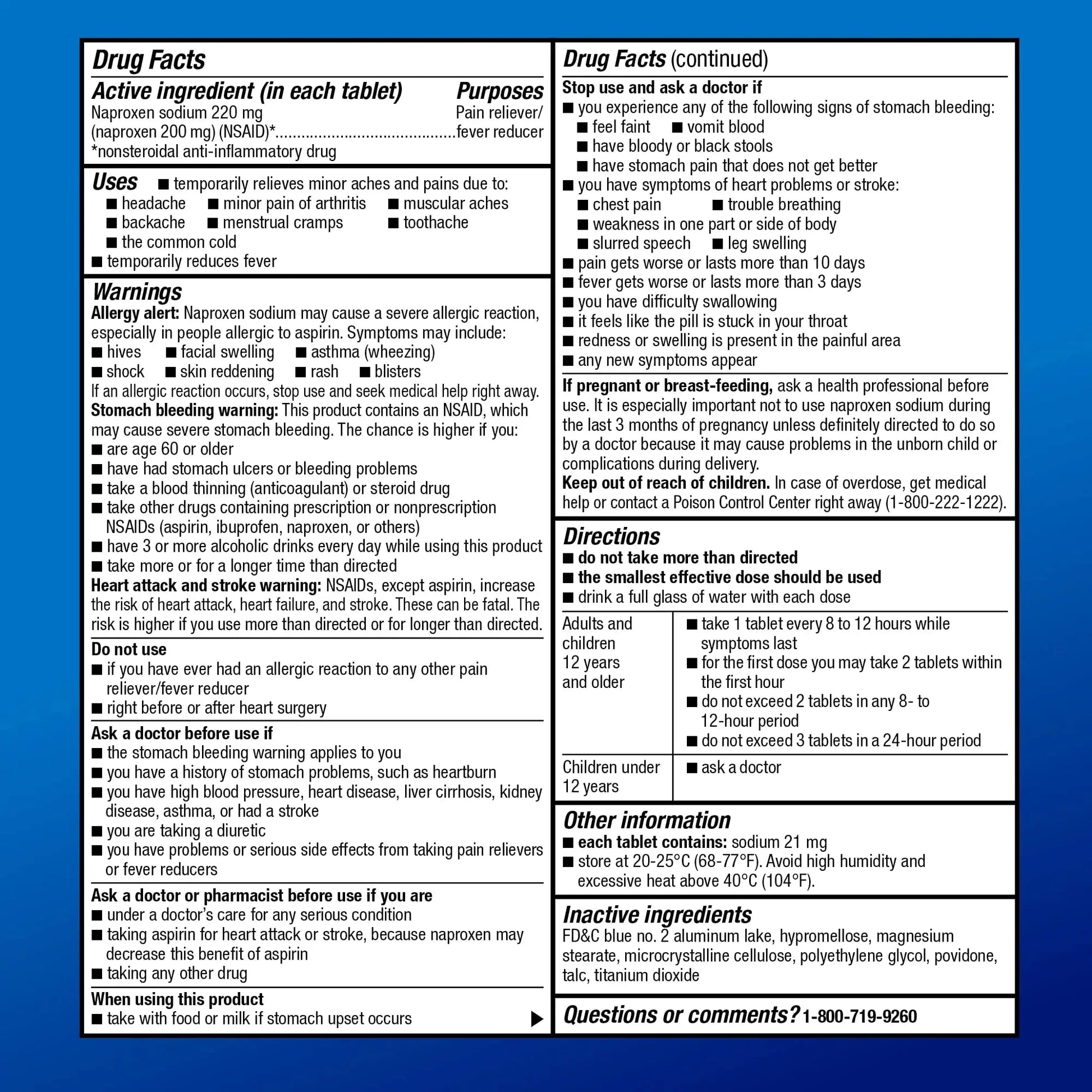 Amazon Basic Care Naproxen Sodium Tablets 220 mg, Pain Reliever, Fever Reducer, Headache Relief, Backache, Menstrual Cramps, Arthritis, Muscular Aches, NSAID, 90 Count Amazon Basic CareAu supplements