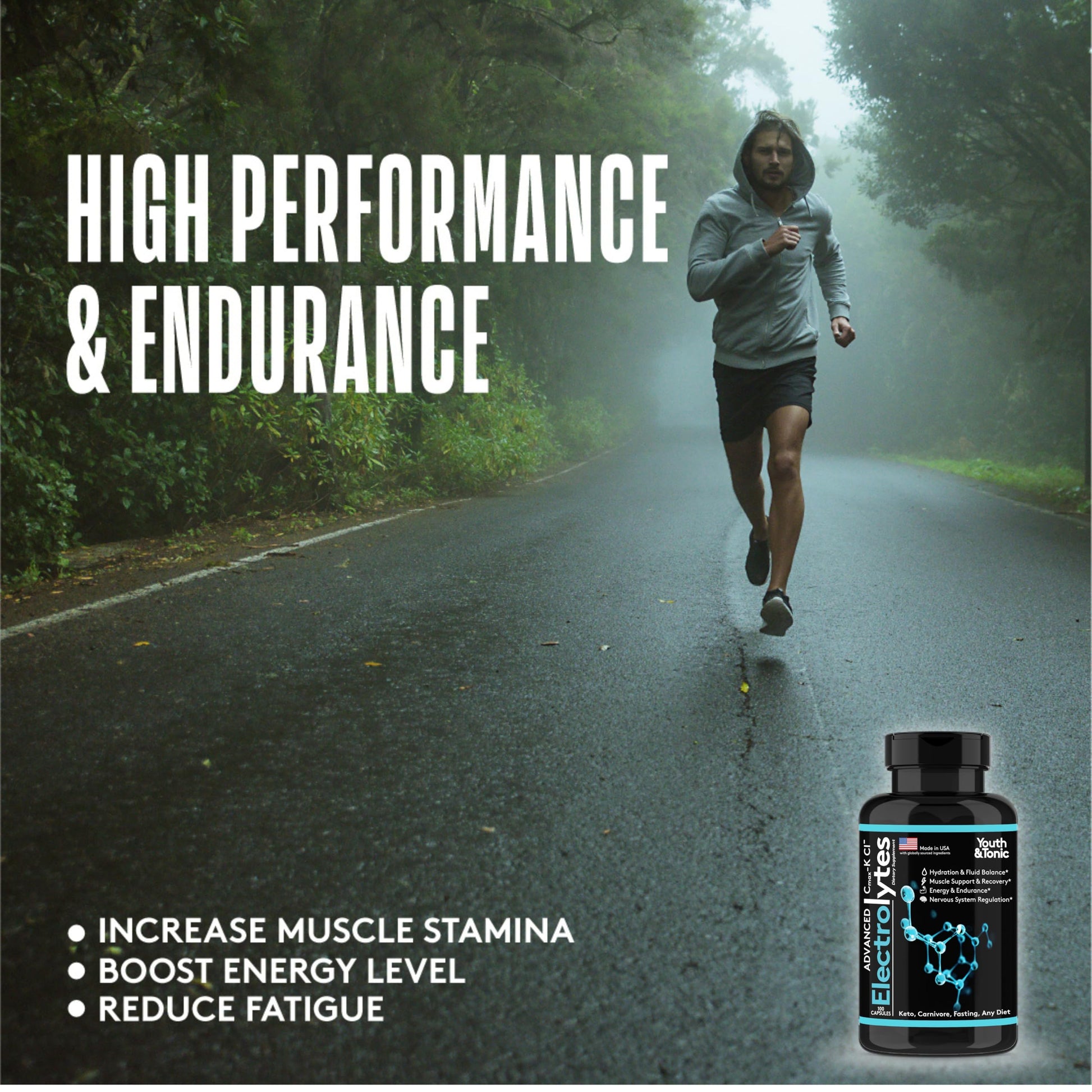 Complete Electrolyte Supplement Pills High Absorption | Cmax Potassium Chloride Magnesium Sodium Calcium Zinc | Boost Endurance Muscle Recovery Mental Focus | Salt Electrolytes Tablets | Keto Friendly Youth & TonicAu supplements