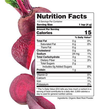Nations Nutrition Pure Beet Root Powder Organic - Nitric Oxide Circulation Superfood Nations NutritionUS supplements