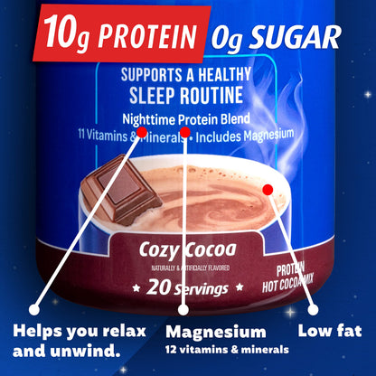 Premier Protein Good Night Protein Powder, Hot Cocoa Mix, 10g Protein, 0g Sugar Premier ProteinUS supplements