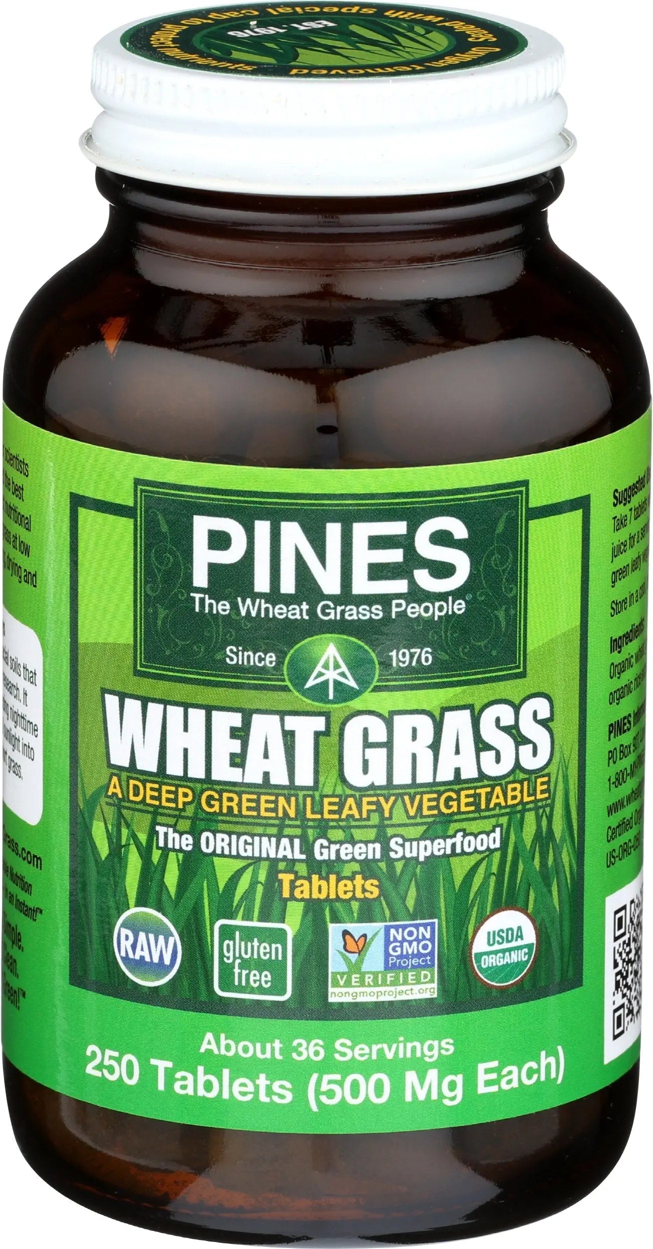 PINES Organic Wheat Grass, 250 Count Tablets | PINES Wheat Grass as featured in the new blockbuster film, Ocean's 8! PinesAu supplements