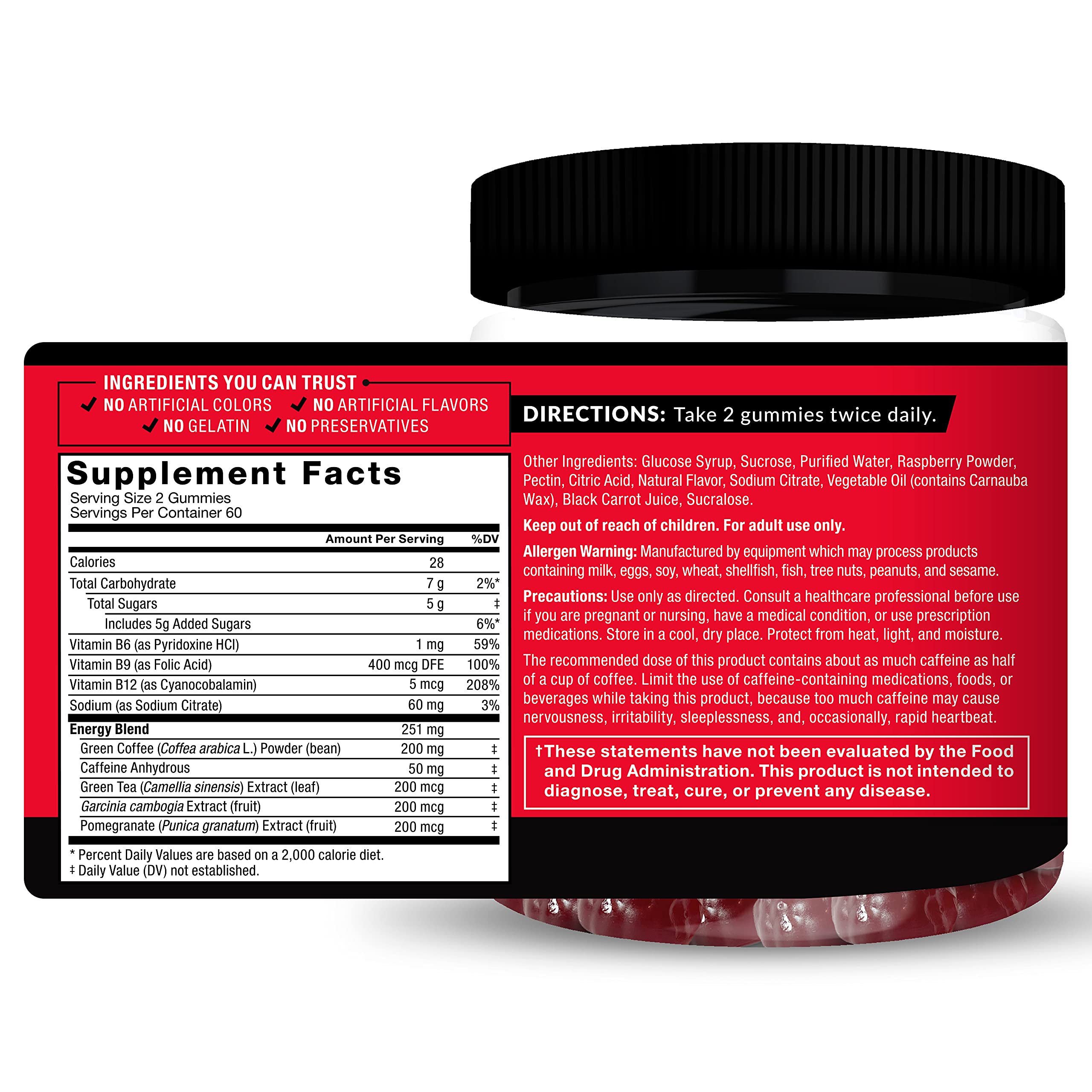 Force Factor LeanFire Thermo Gummies with B12 Vitamins, Caffeine, & Green Coffee Bean Force FactorAu supplements