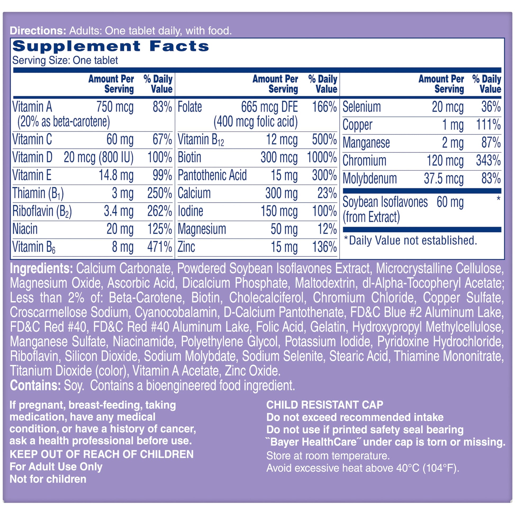 One A Day Women's Menopause Multivitamin with Vitamin A, Vitamin C, Vitamin D, Vitamin E and Zinc ONE A DAYAu supplements