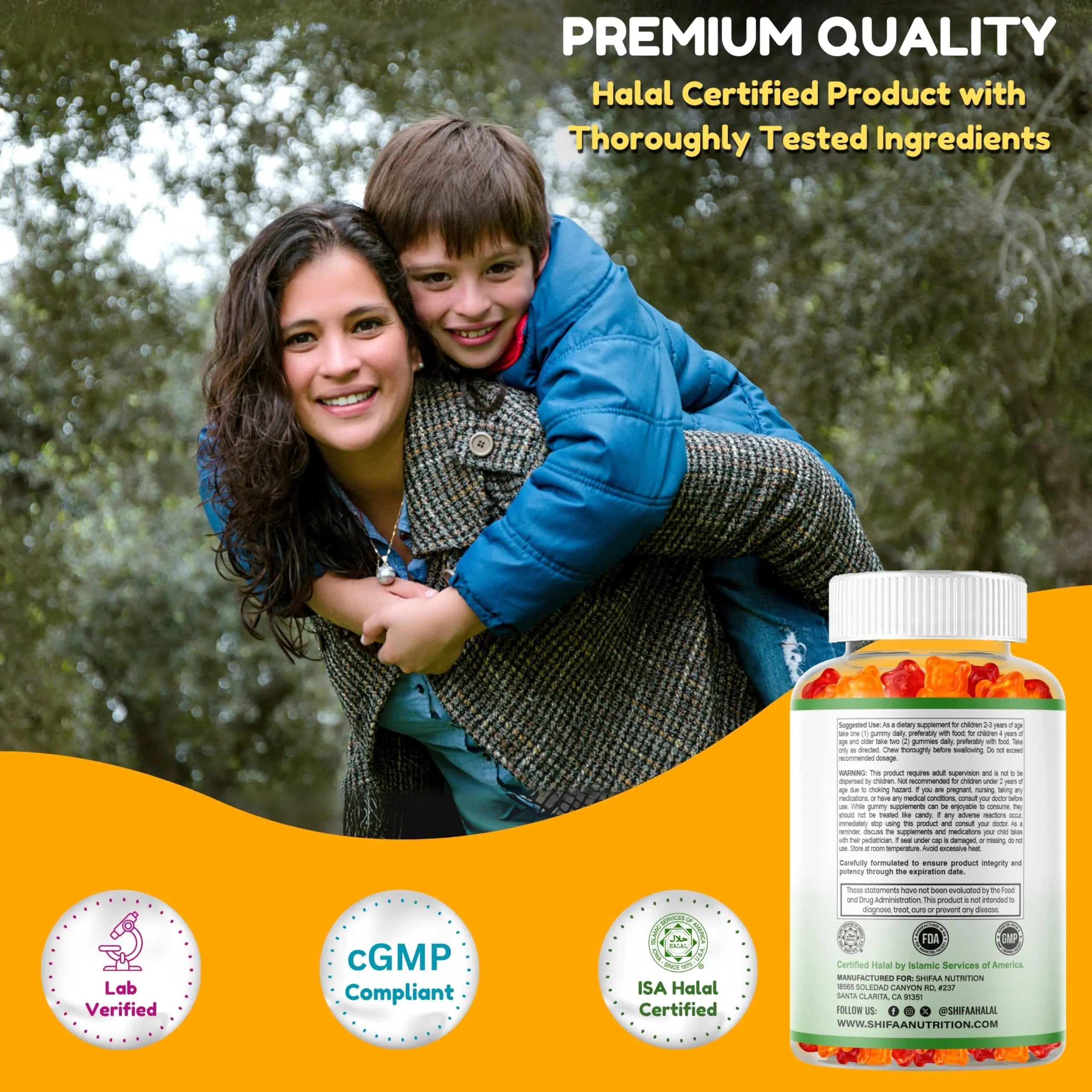 SHIFAA NUTRITION Halal Kids Multivitamin Gummies, 45-90 Days Supply, with All Essential Kids Vitamins SHIFAA NUTRITIONAu supplements
