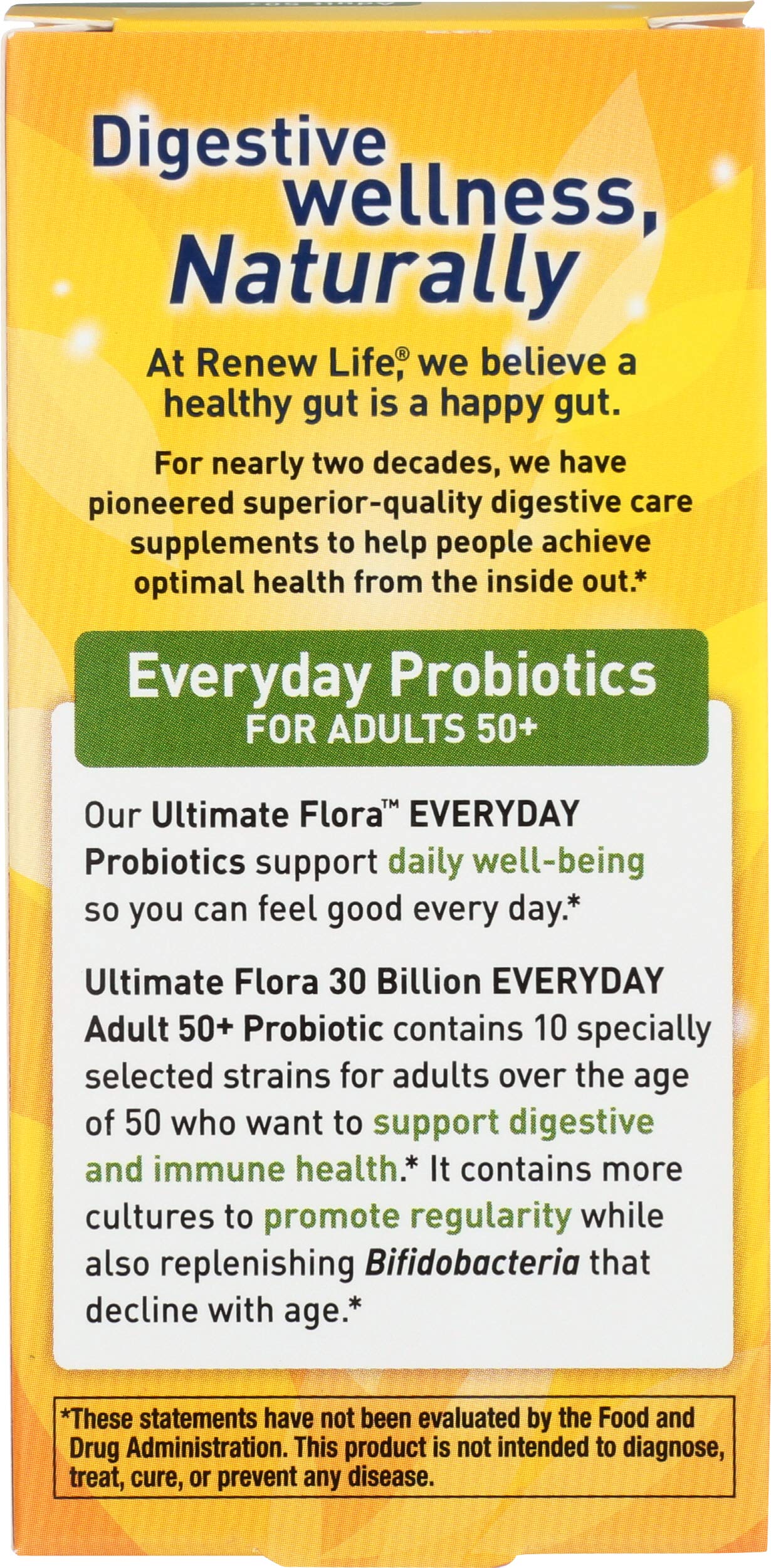 Renew Life Probiotic Adult 50 Plus Probiotic Capsules, Daily Supplement Supports Urinary, Digestive and Immune Health, L. Rhamnosus GG, Dairy, Soy and gluten-free, 30 Billion CFU, 30 Count Renew LifeAu supplements