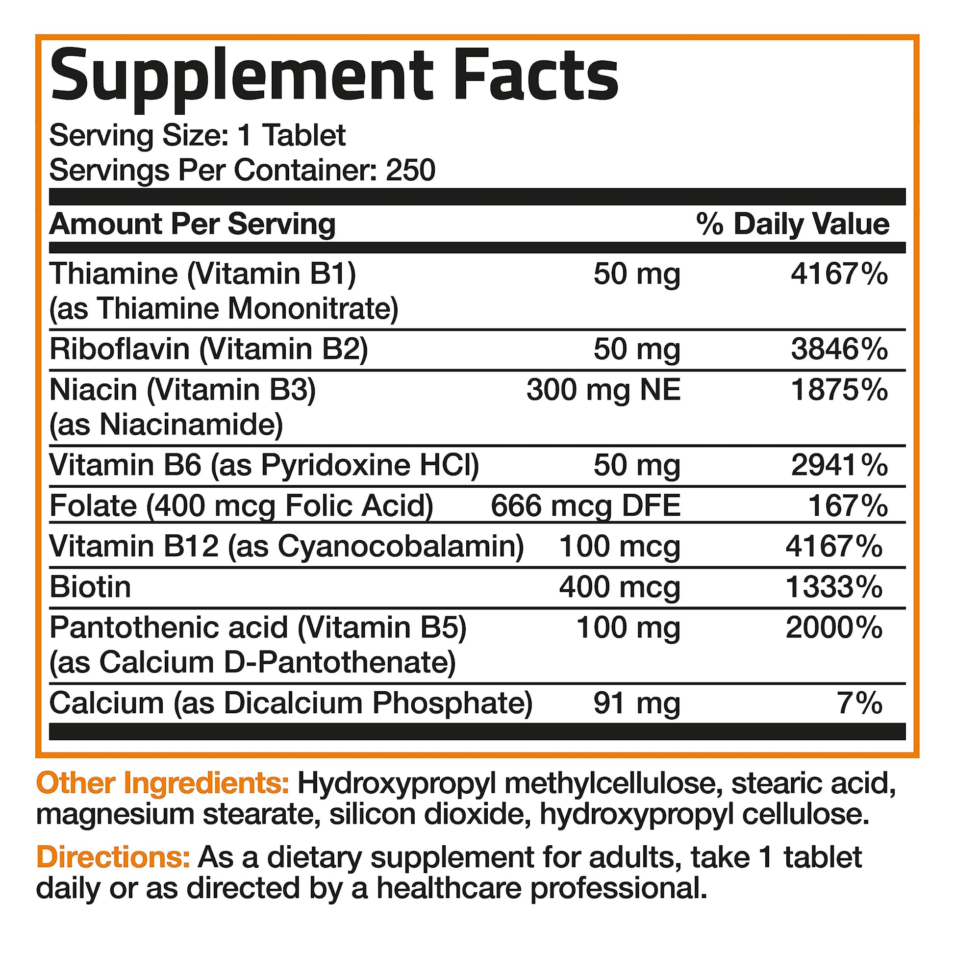 Bronson Super B Vitamin B Complex Sustained Slow Release Vitamin B1, B2, B3, B6, B9 BronsonUS supplements