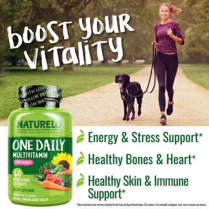 NATURELO One Daily Multivitamin for Women - Energy Support - Whole Food Supplement NATURELOUS supplements