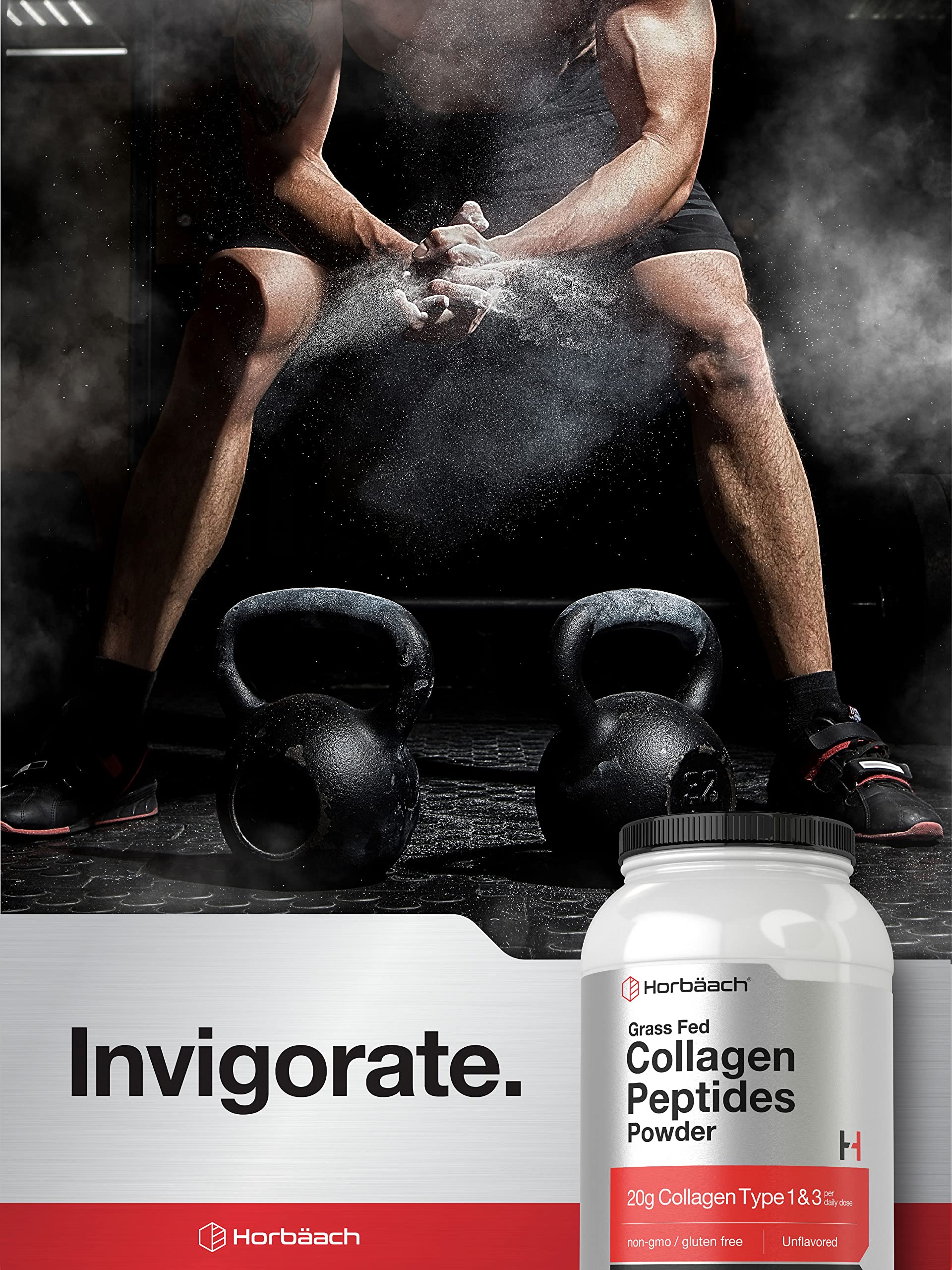 Collagen Peptides Powder 40 oz | Unflavored | Type 1 and 3 | Hydrolyzed Protein Collagen HorbäachAu supplements
