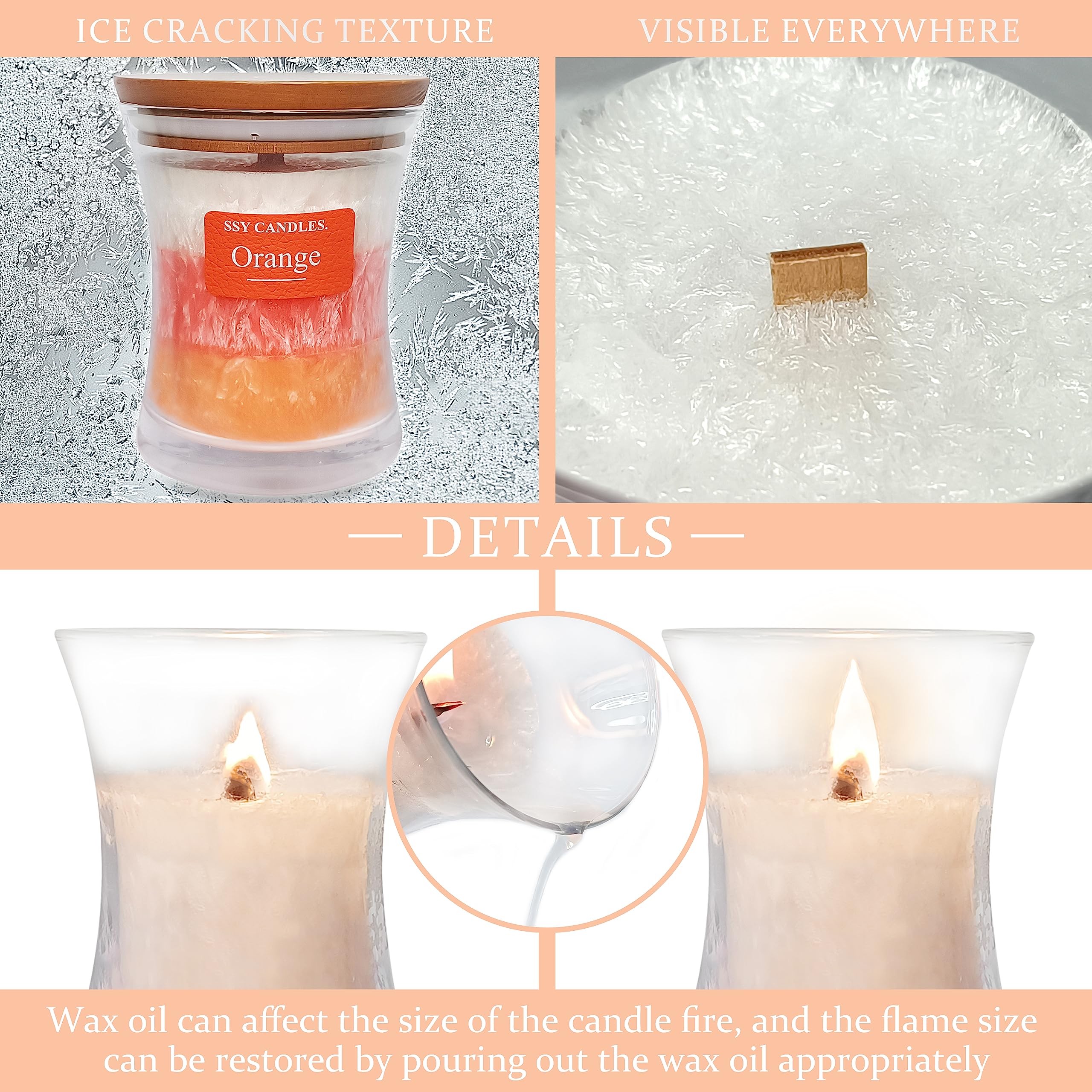 Citrus Jar Aromatherapy Candle Scented Candle Handmade Soy Candles Wood Candles Wick Fragrance SEUCRWAXAu supplements