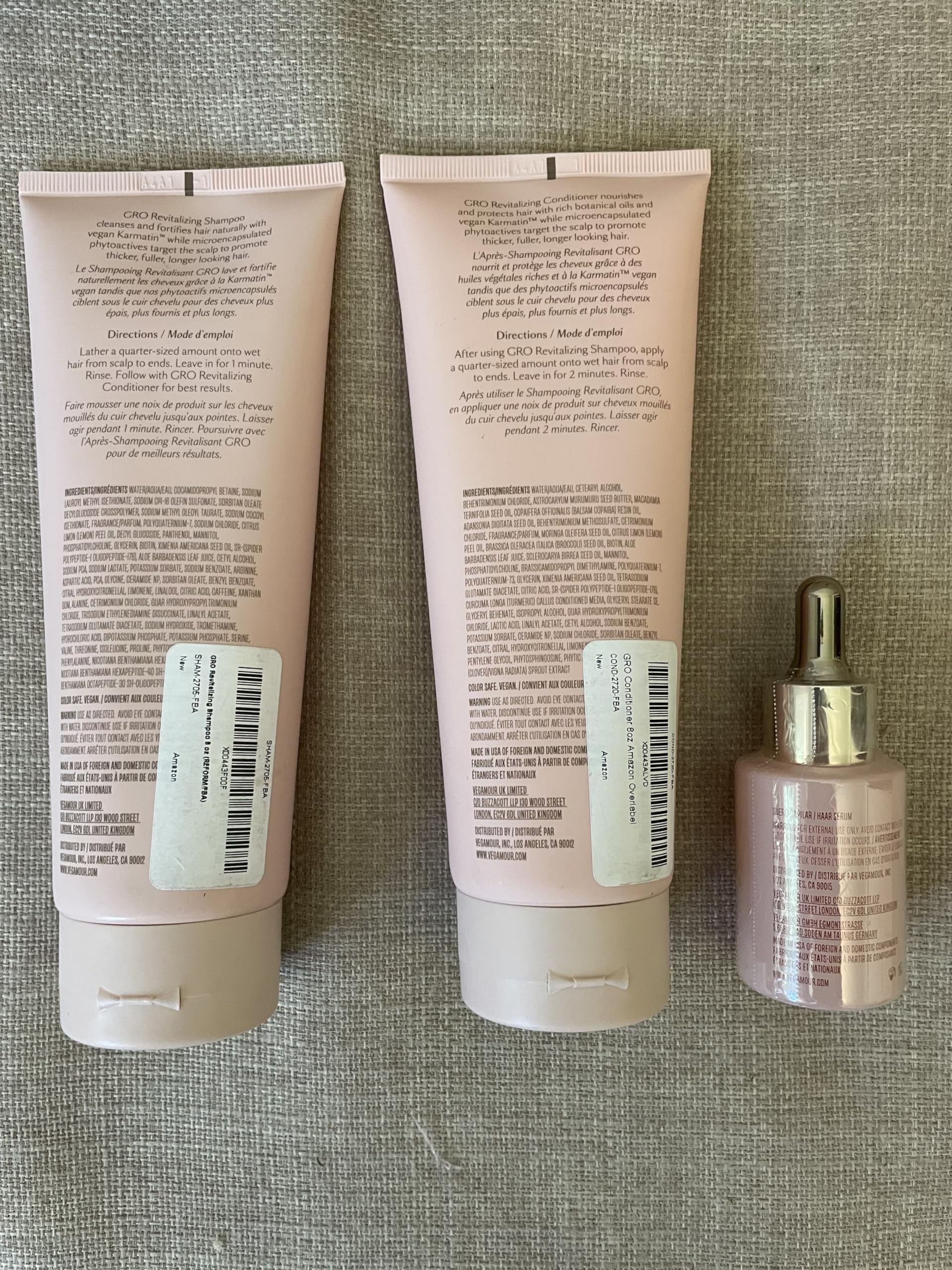 Vegamour GRO Essentials Kit Includes GRO Revitalizing Shampoo & Conditioner and GRO Hair Serum for Thinning Hair VEGAMOURAu supplements
