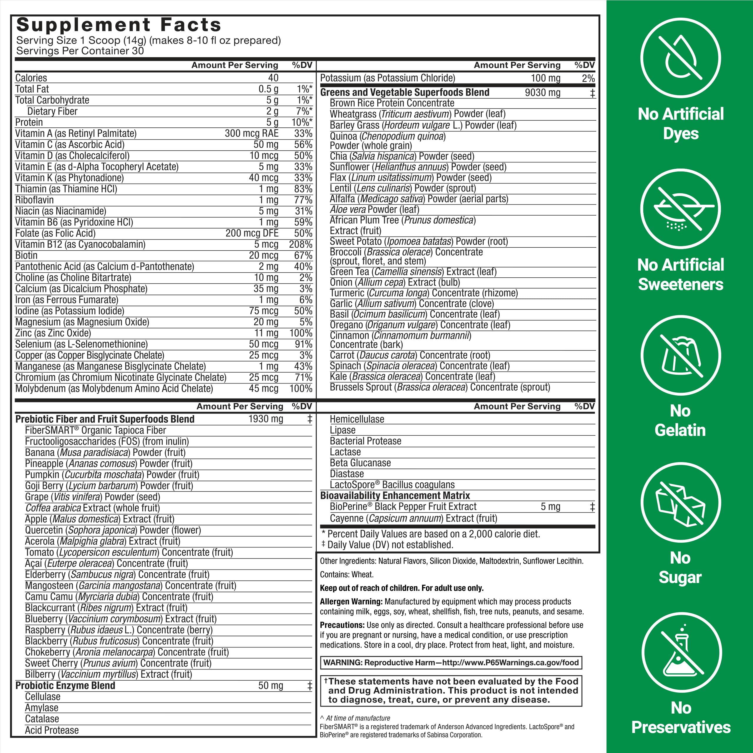 Force Factor Smarter Greens Superfoods Powder, 2-Pack, Supports Digestion and Bloating, Immunity, and Energy, Greens Powder with Probiotics, Digestive Enzymes, Antioxidants, and Fiber, 60 Servings Force FactorAu supplements
