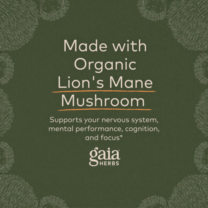 Gaia Herbs Organic Lion’s Mane Mushroom - Brain and Nerve Support Supplement Gaia HerbsUS supplements