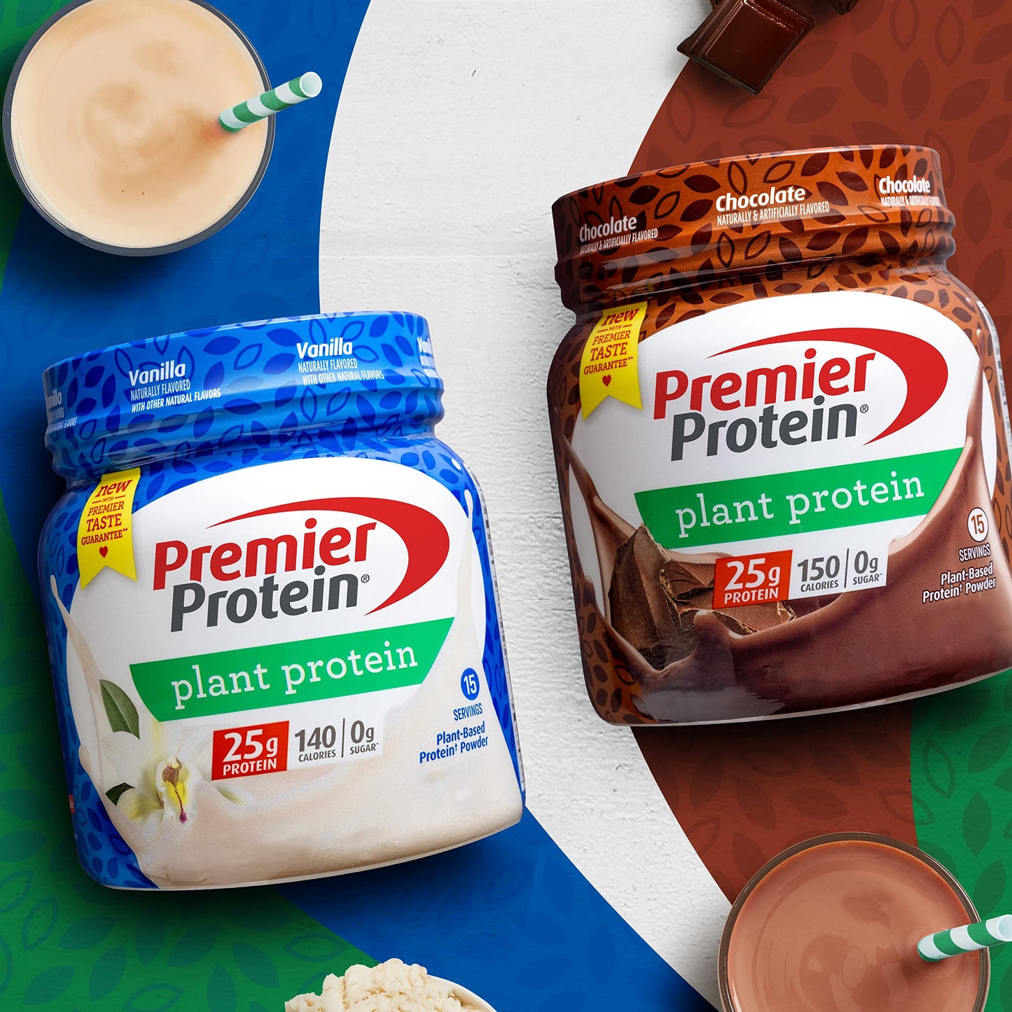 Premier Protein Powder Plant Protein, Chocolate, 25g Plant-Based Protein, 0g Sugar Premier ProteinUS supplements