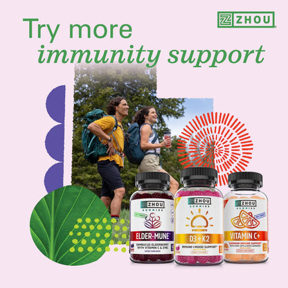 Zhou Nutrition Vitamin D3 K2, Bone and Heart Health Formula 5000 IU Vitamin D3 & 90 mcg Zhou NutritionUS supplements