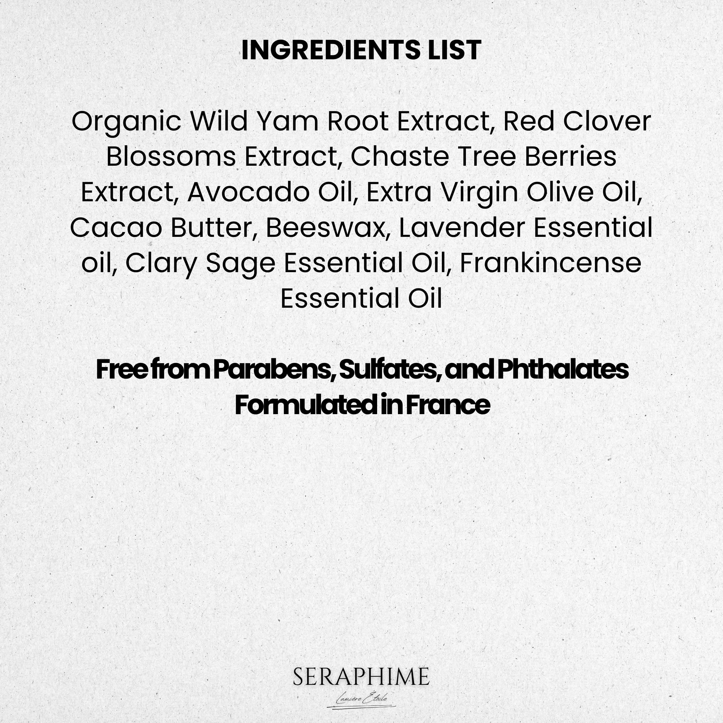 Seraphime Wild Yam Cream for Hormone Balance - Gift for Mom - Menopause and PMS Support for Women - Wild Yam Balancing Cream - Hot Flashes, Night Sweats, Mood Swings, Low Energy - Lavender 4oz SeraphimeAu supplements