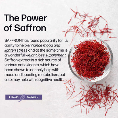 Pure Saffron Extract - Appetite Suppressant for Weight Loss Women & Men - Natural Hunger Ultra6 NutritionUS supplements