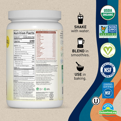 Garden of Life, Organic Vegan Vanilla Chai Protein Powder -22g Complete Plant Based Raw Garden of LifeUS supplements